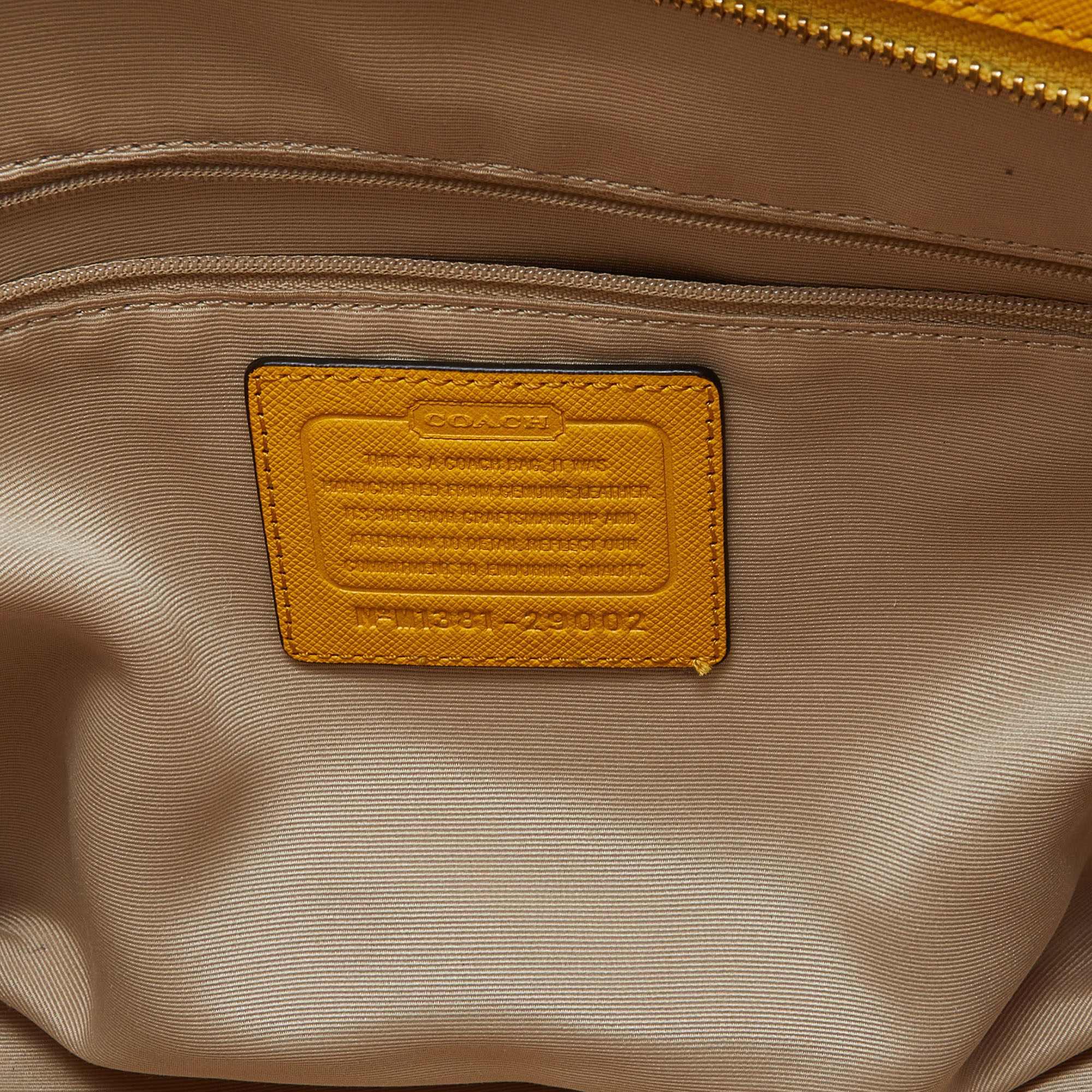 Coach Yellow Leather Madison East West Tote
