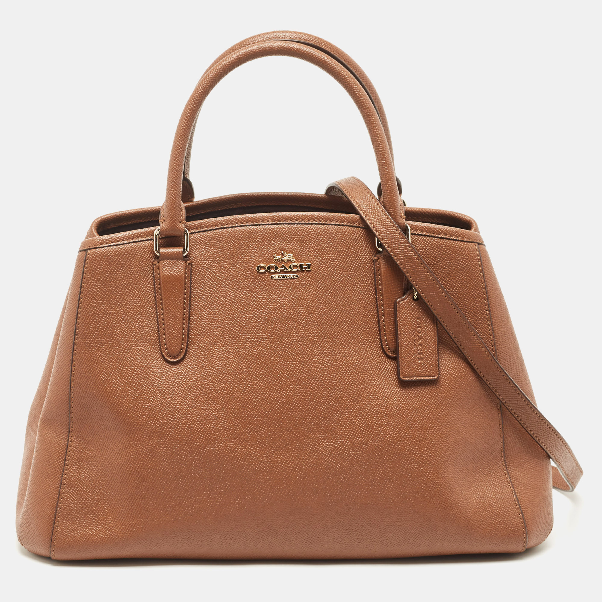 Coach Brown Leather Small Margot Carryall Satchel