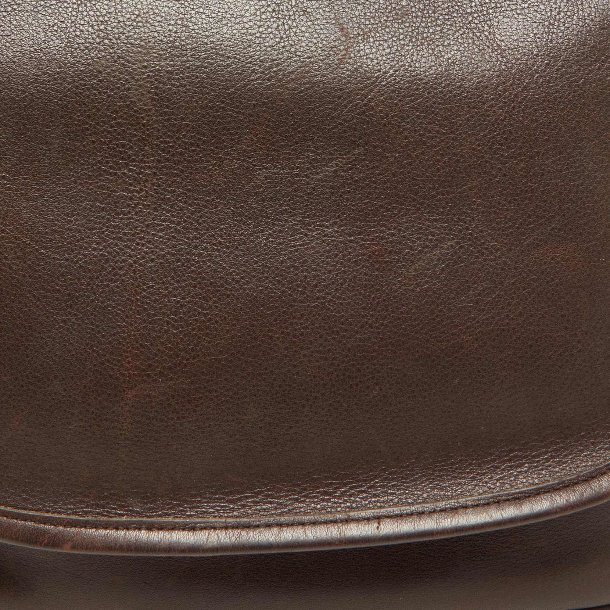 Coach Brown Leather Vintage Flap Crossbody Bag
