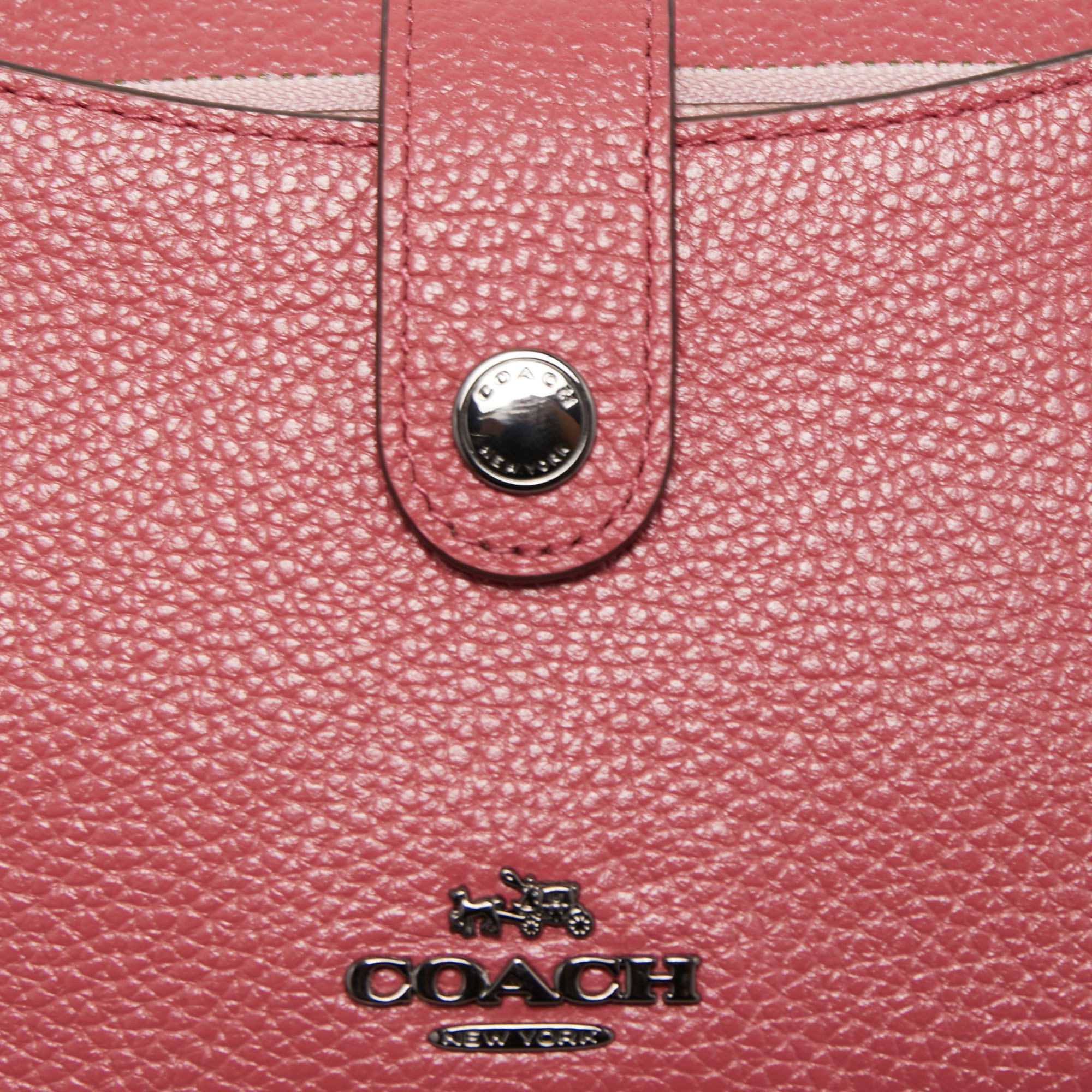 Coach Two Tone Pink Leather Noa Pop Up Crossbody Bag