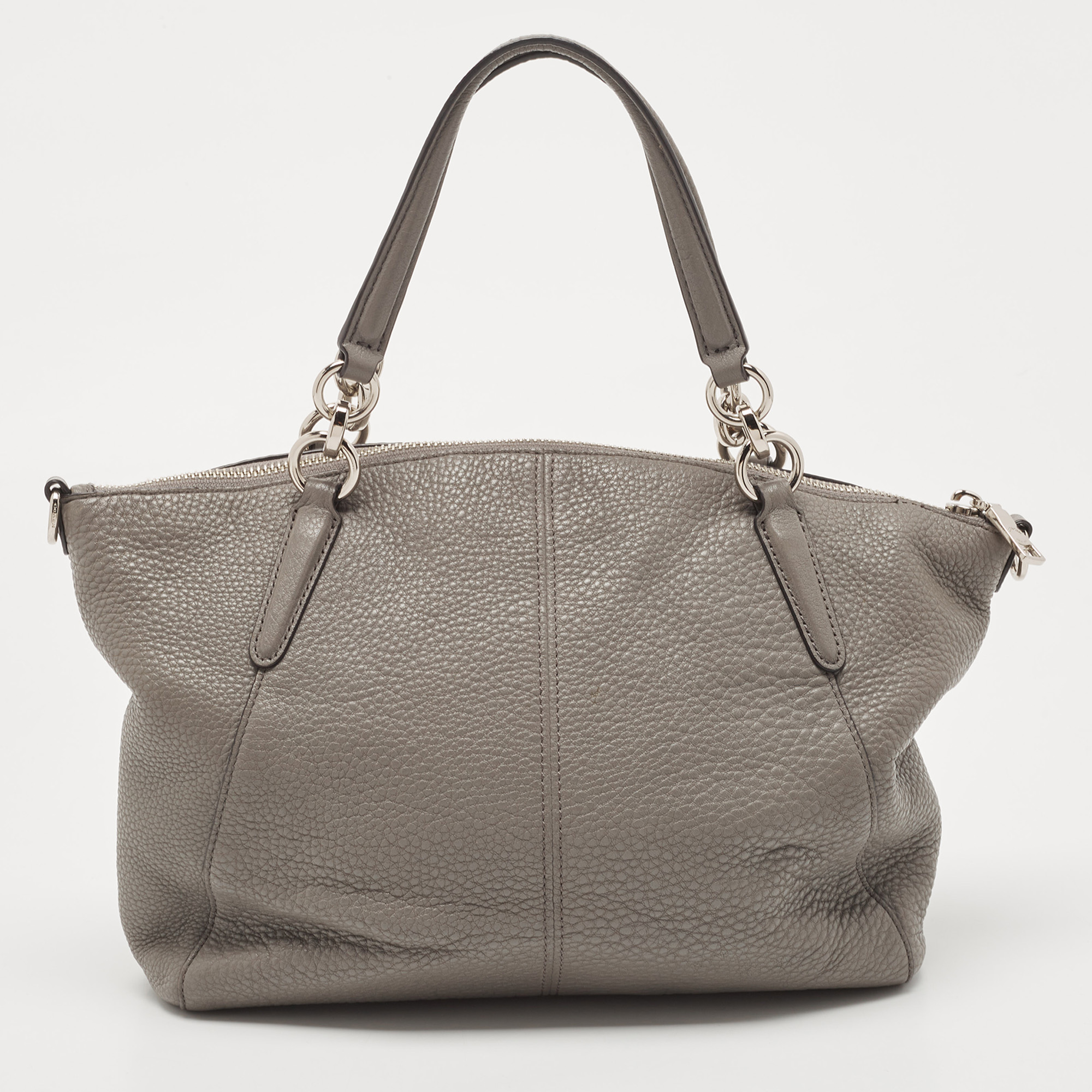 Coach Grey Leather Small Kelsey Satchel