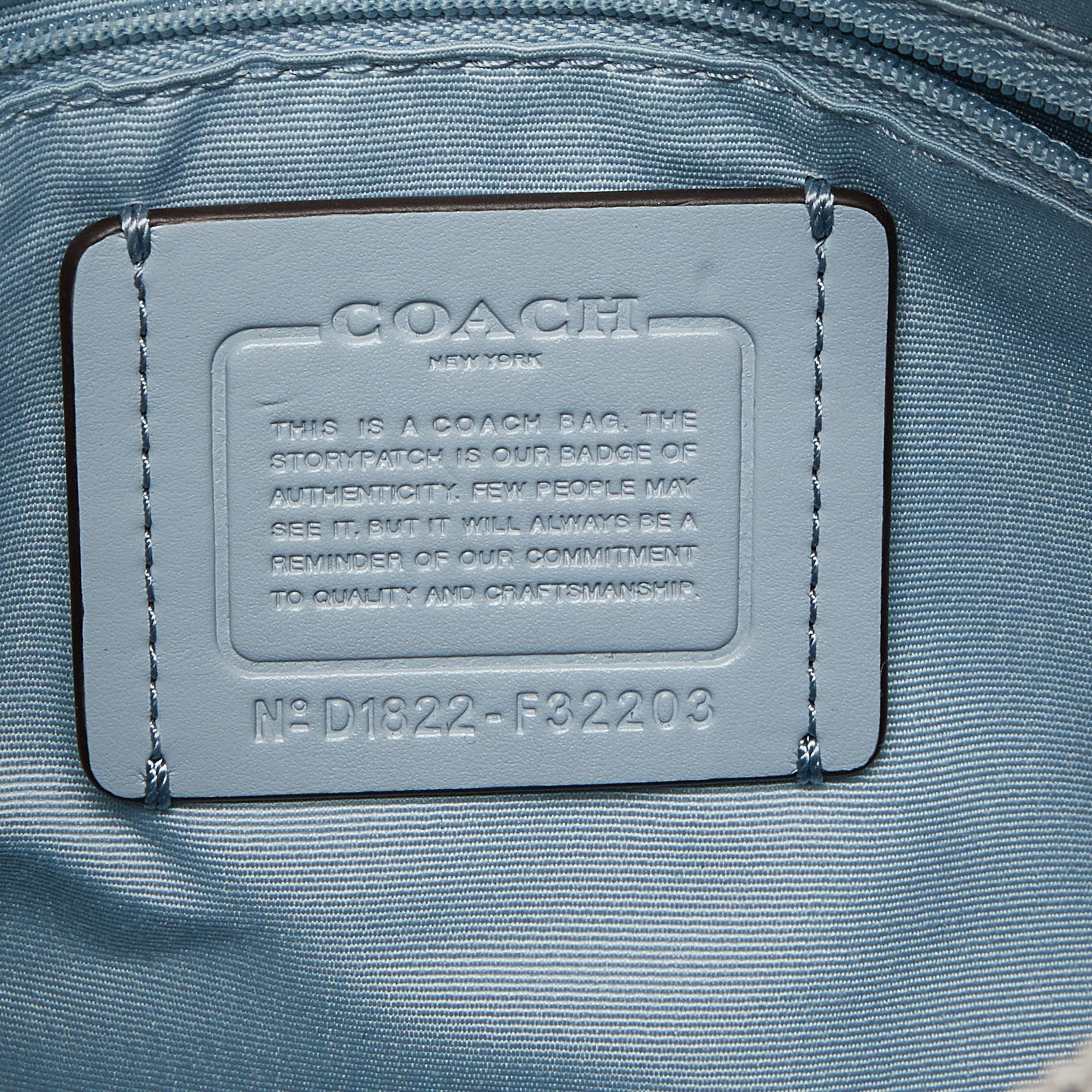 Coach Brown/Blue Signature Coated Canvas And Leather Mini Bennett Satchel