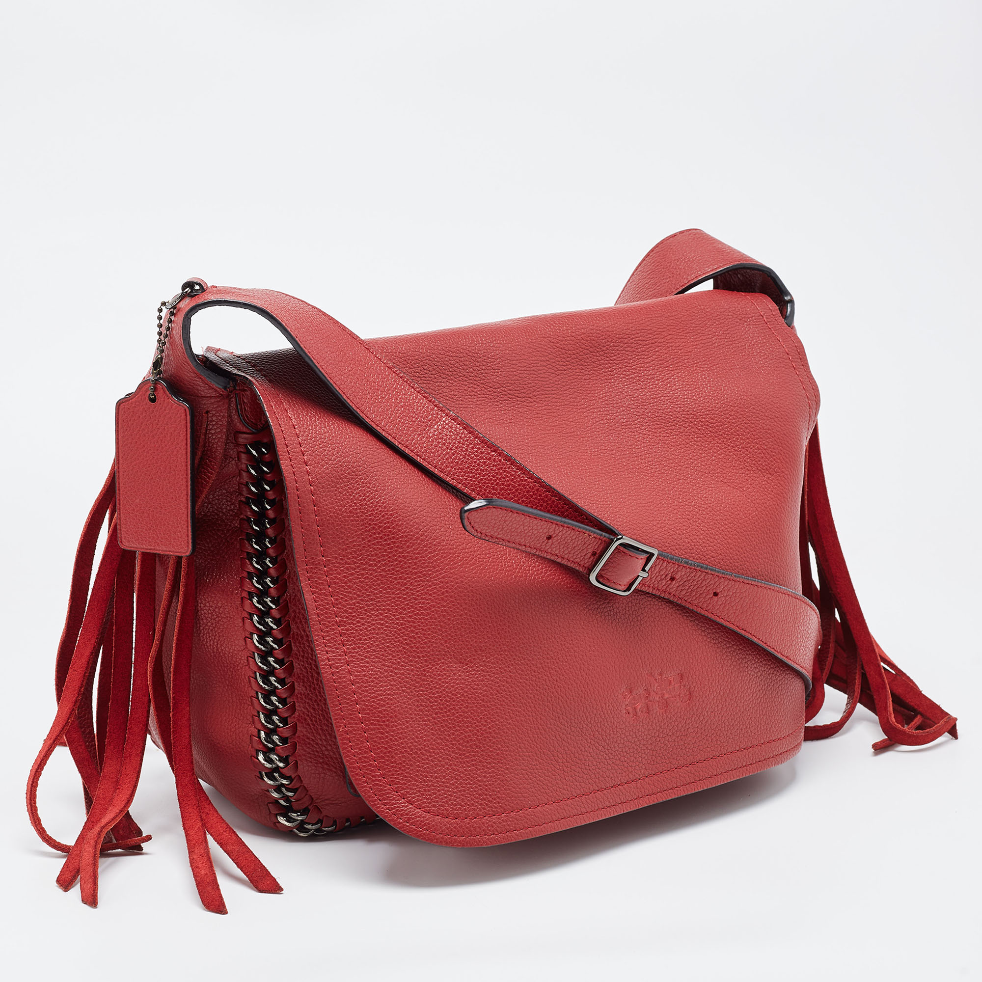 Coach Red Leather Dakotah Messenger Bag