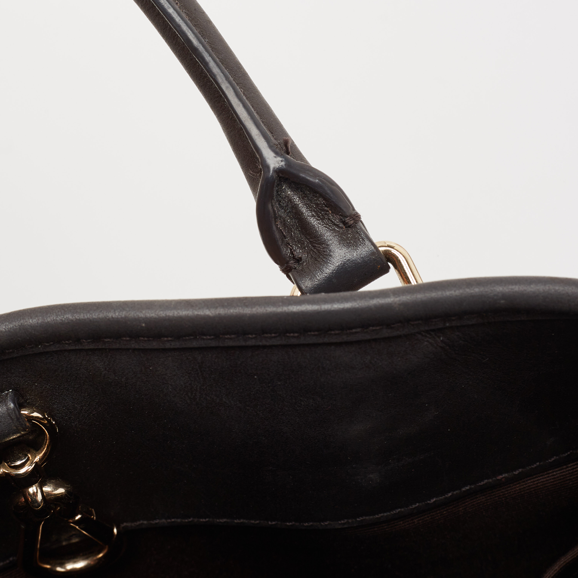 Coach Black/Brown Python Embossed And Leather Margo Carryall Satchel