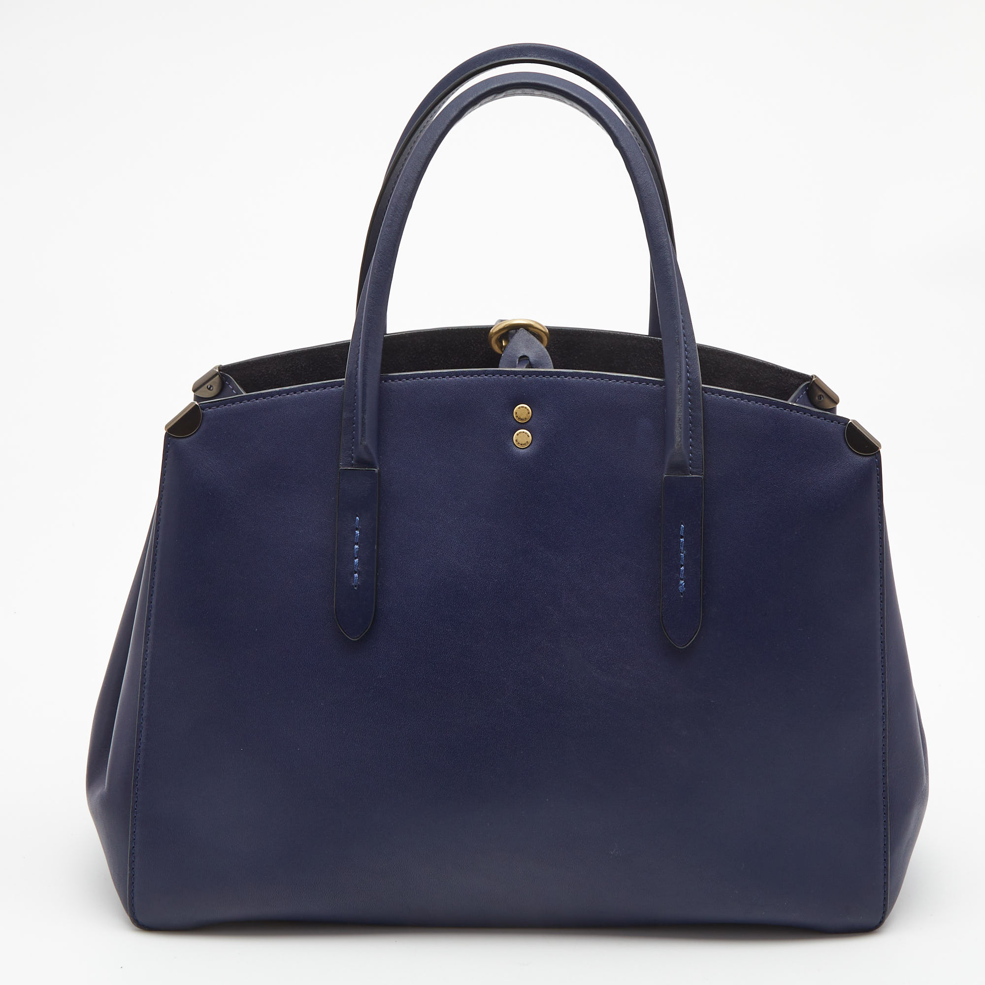 Coach Blue Leather Cooper Carryall Satchel