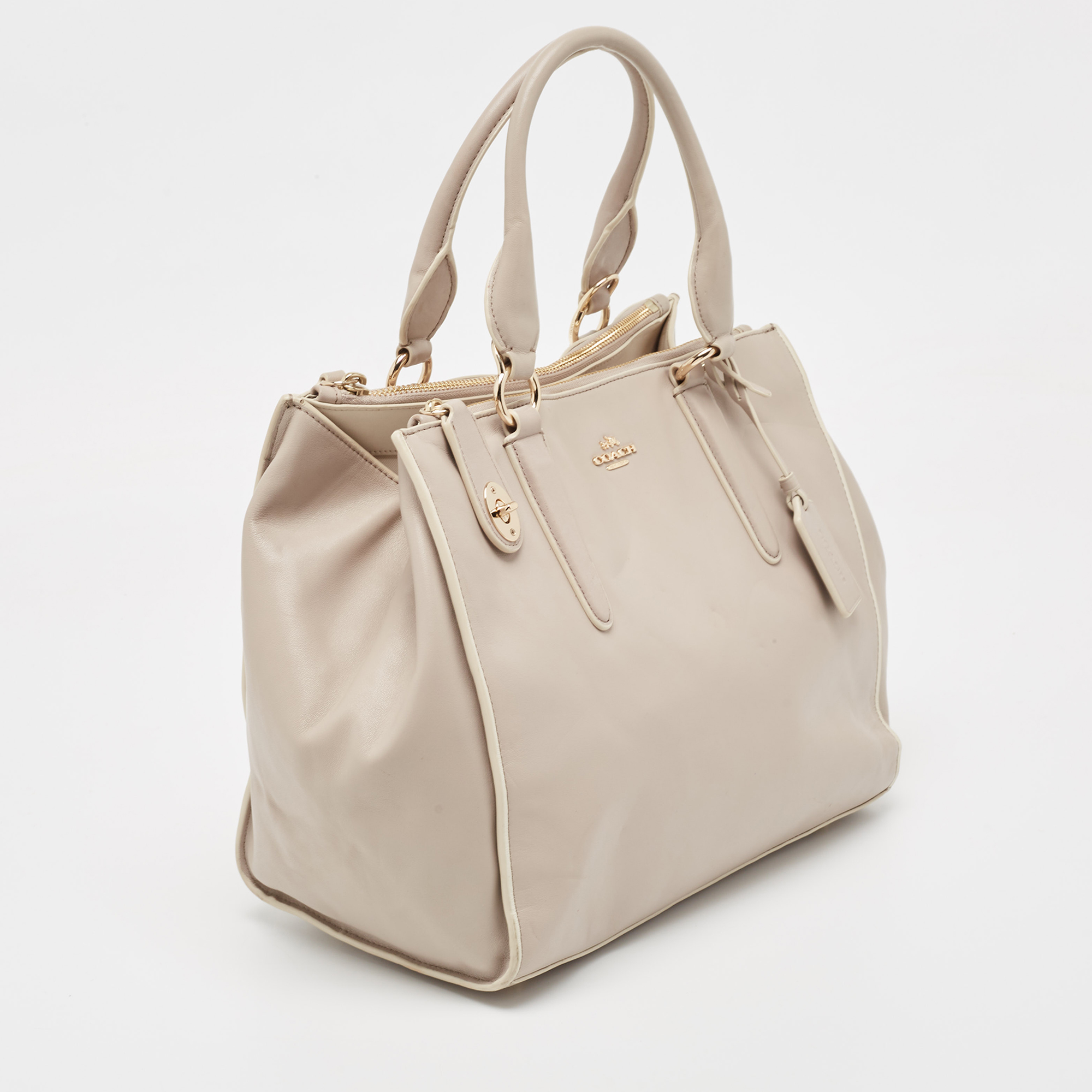 Coach Lilac Leather Crosby Carryall Tote