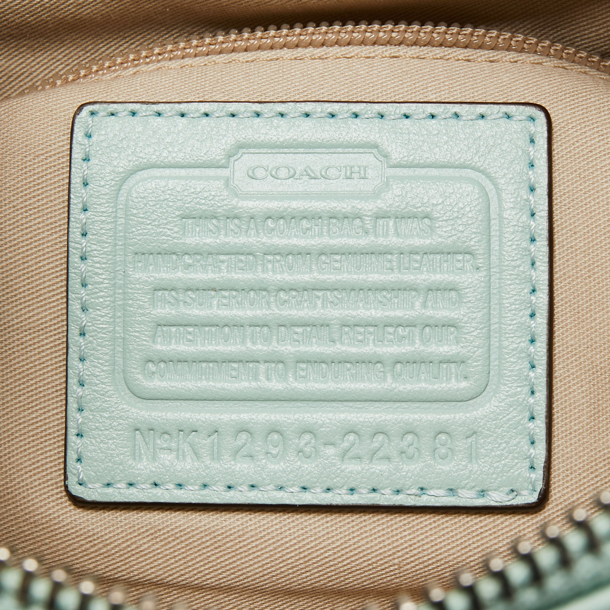 Coach Mint Green Leather Legacy Courtney Hobo