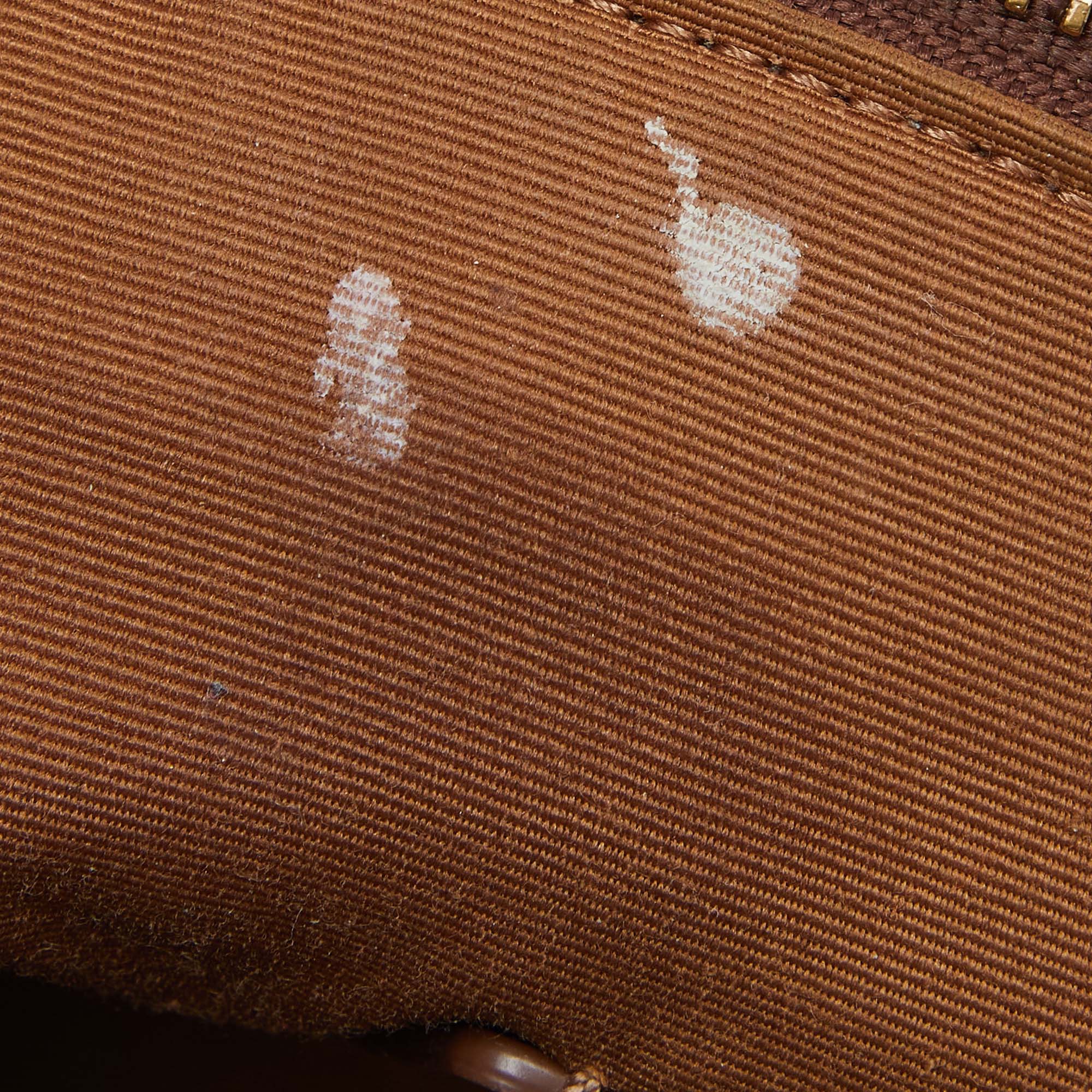Coach Cream/Orange Signature Leather Gummy Bear Zip Pouch