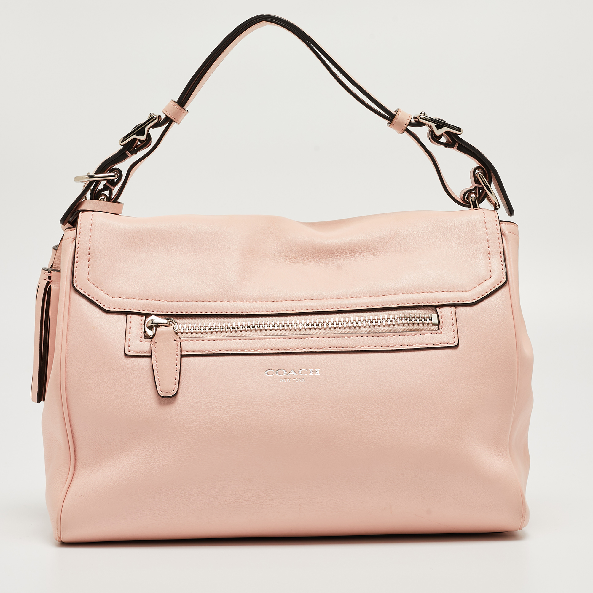 Coach Blush Pink Leather Legacy Romy Top Handle Bag