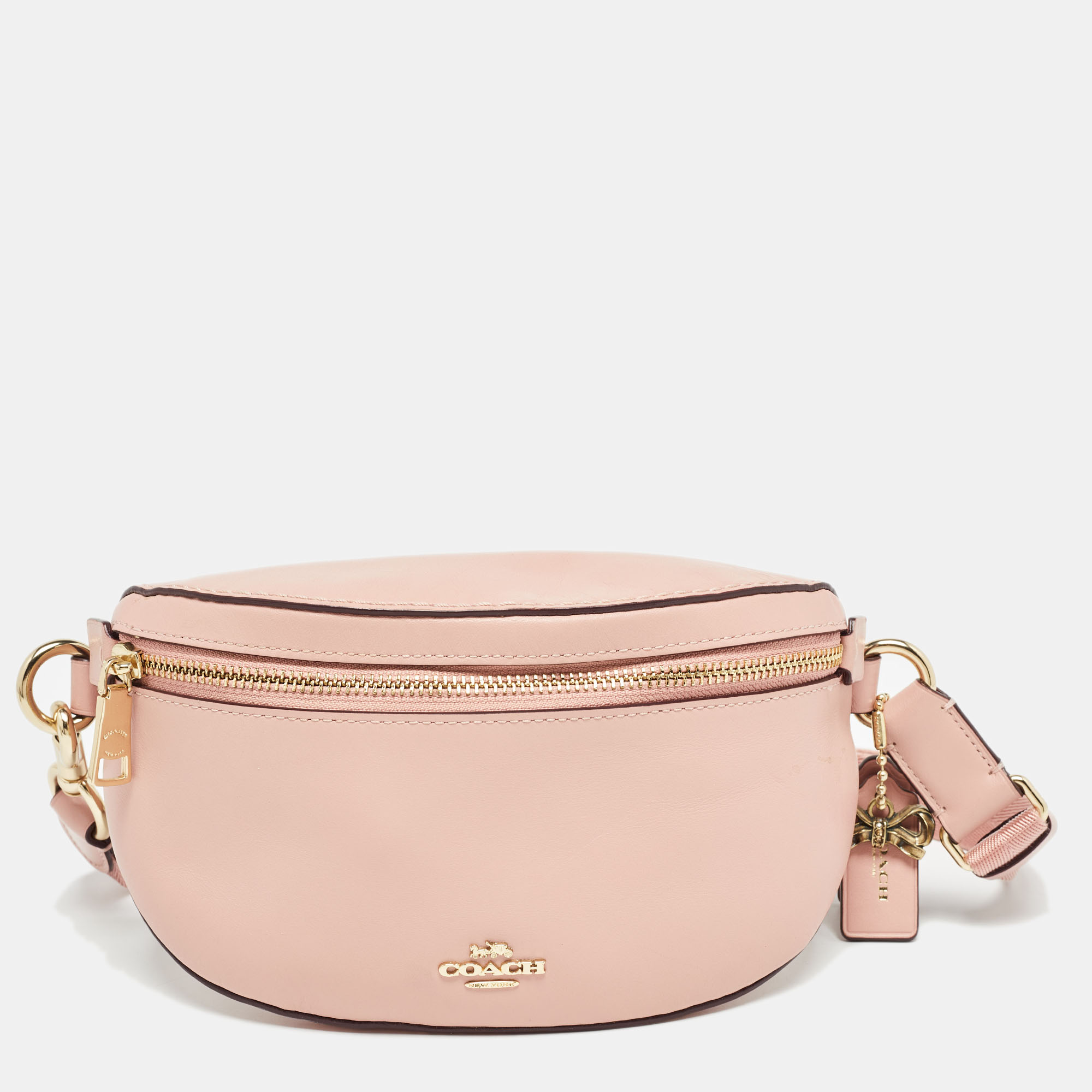 Coach pink leather belt bag