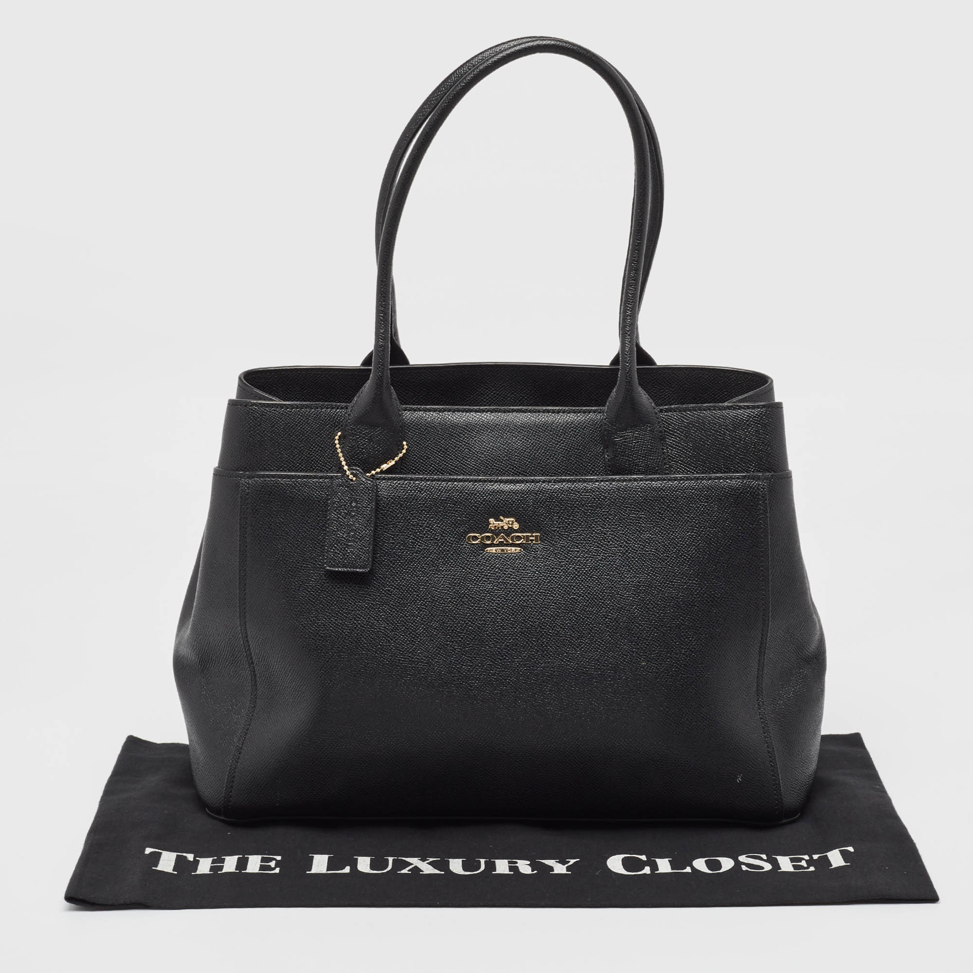 Coach Black Leather Casey Tote