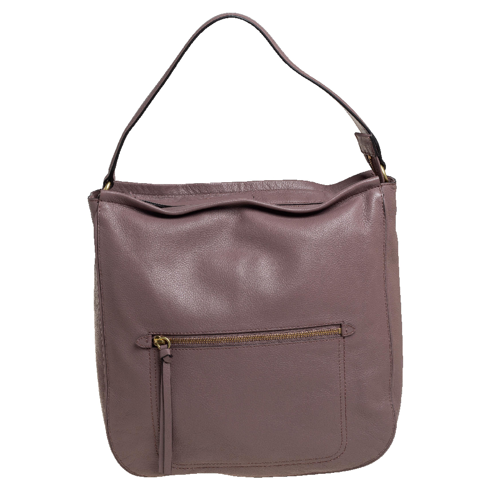 Cole Haan Mauve Purple Leather Jade Bucket Bag