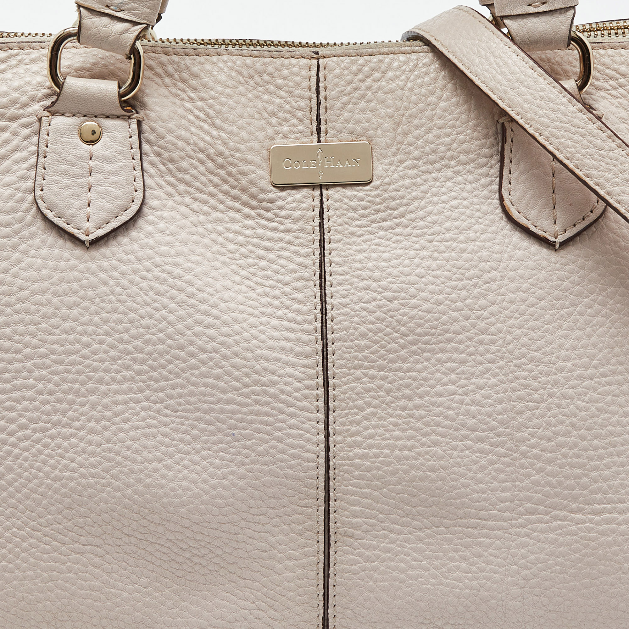 Cole Haan Pink Pebbled Leather Tote