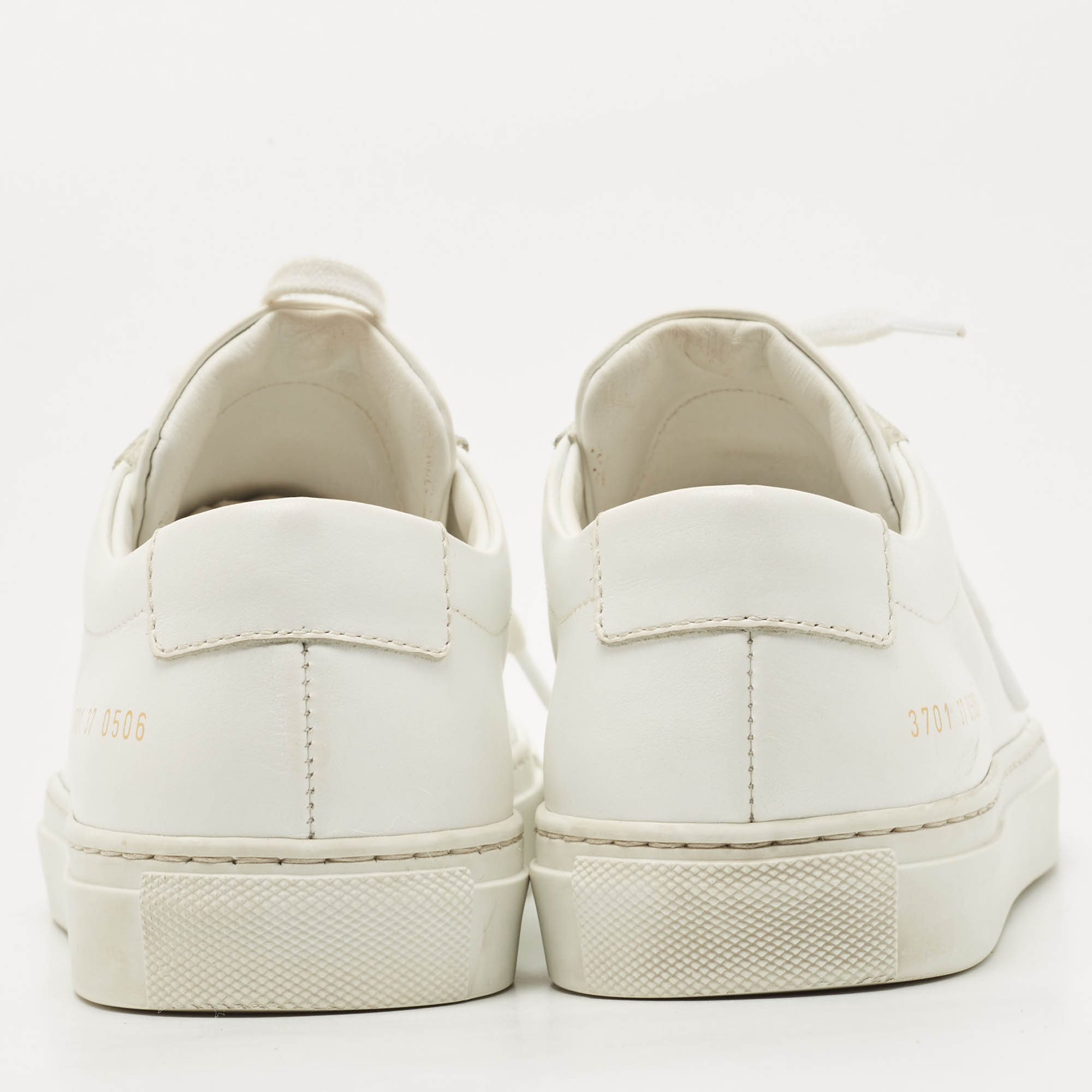 Common Projects White Leather Achilles Sneakers Size 37