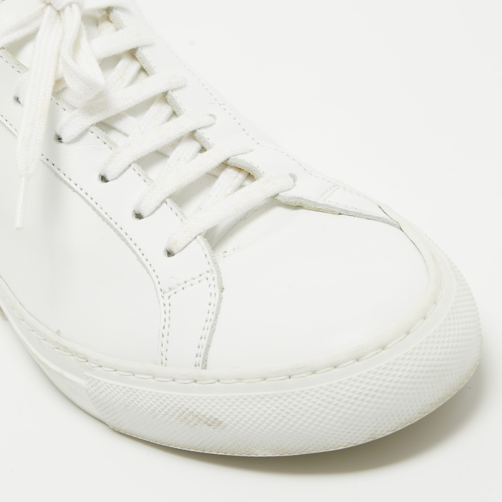 Common Projects White Leather Achilles Sneakers Size 38
