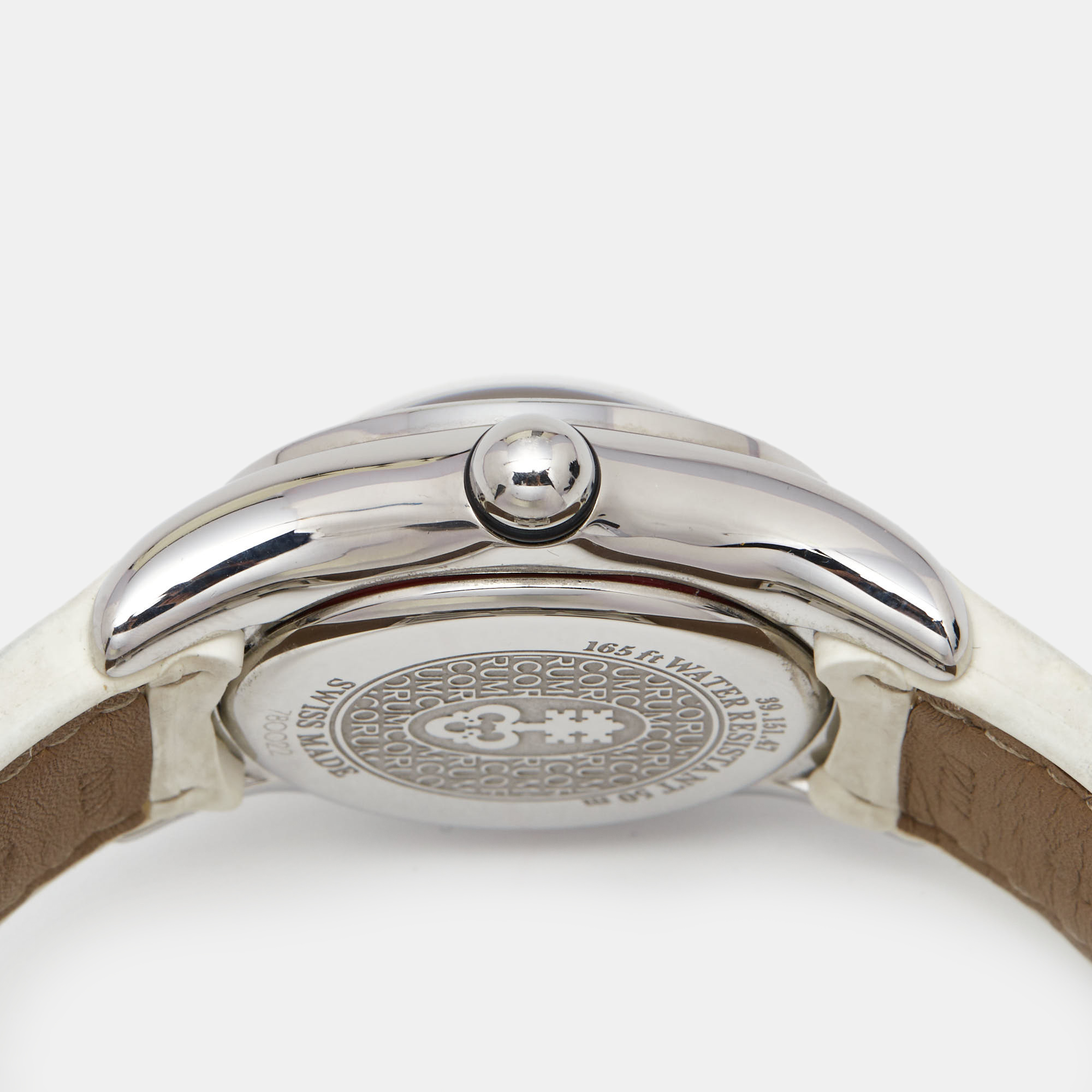Corum Mother Of Pearl Stainless Steel Diamond Bubble 39.151.47 Women's Wristwatch 36 Mm