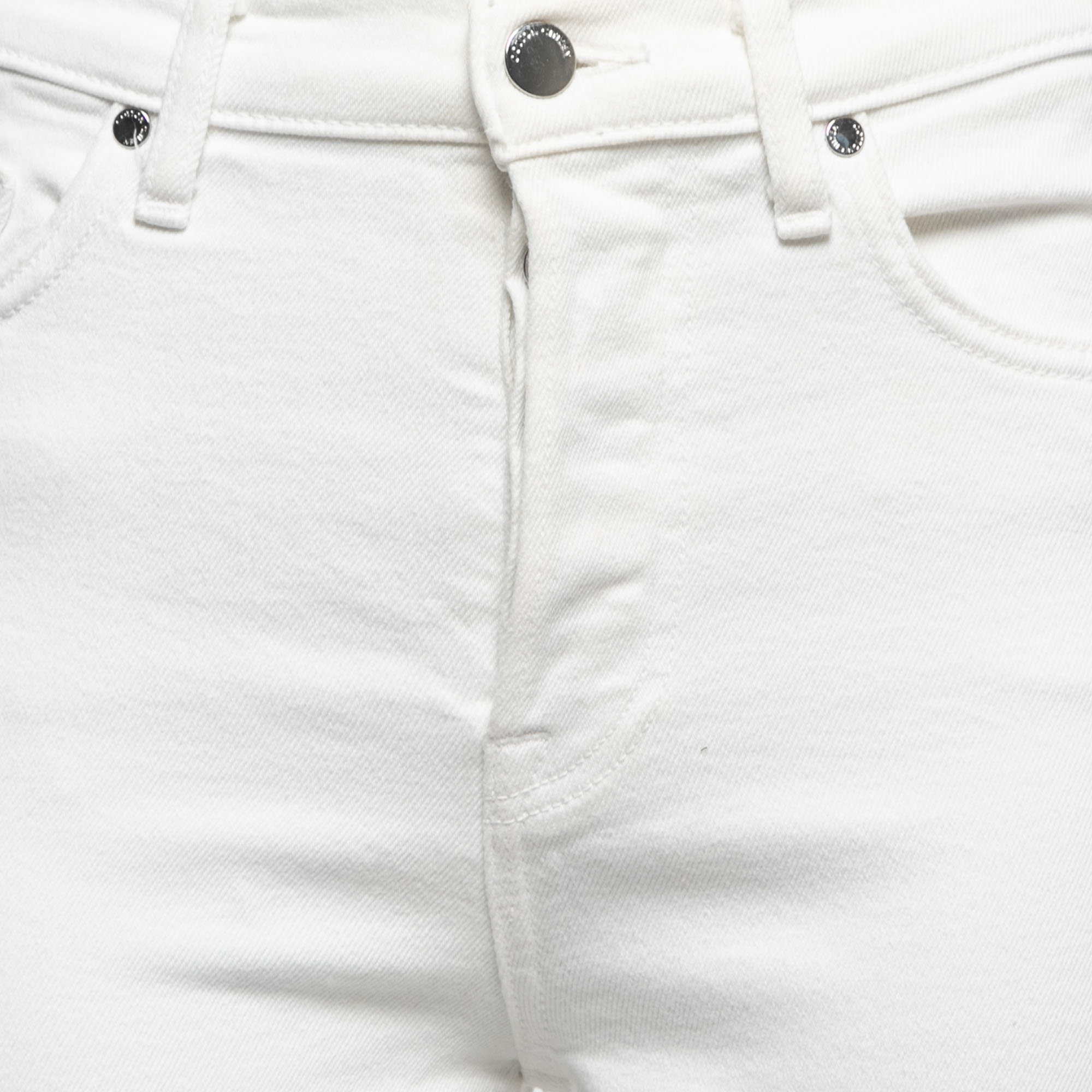 Cotton Citizen White Denim Medium Rise Slim Fit Jeans S Waist 25