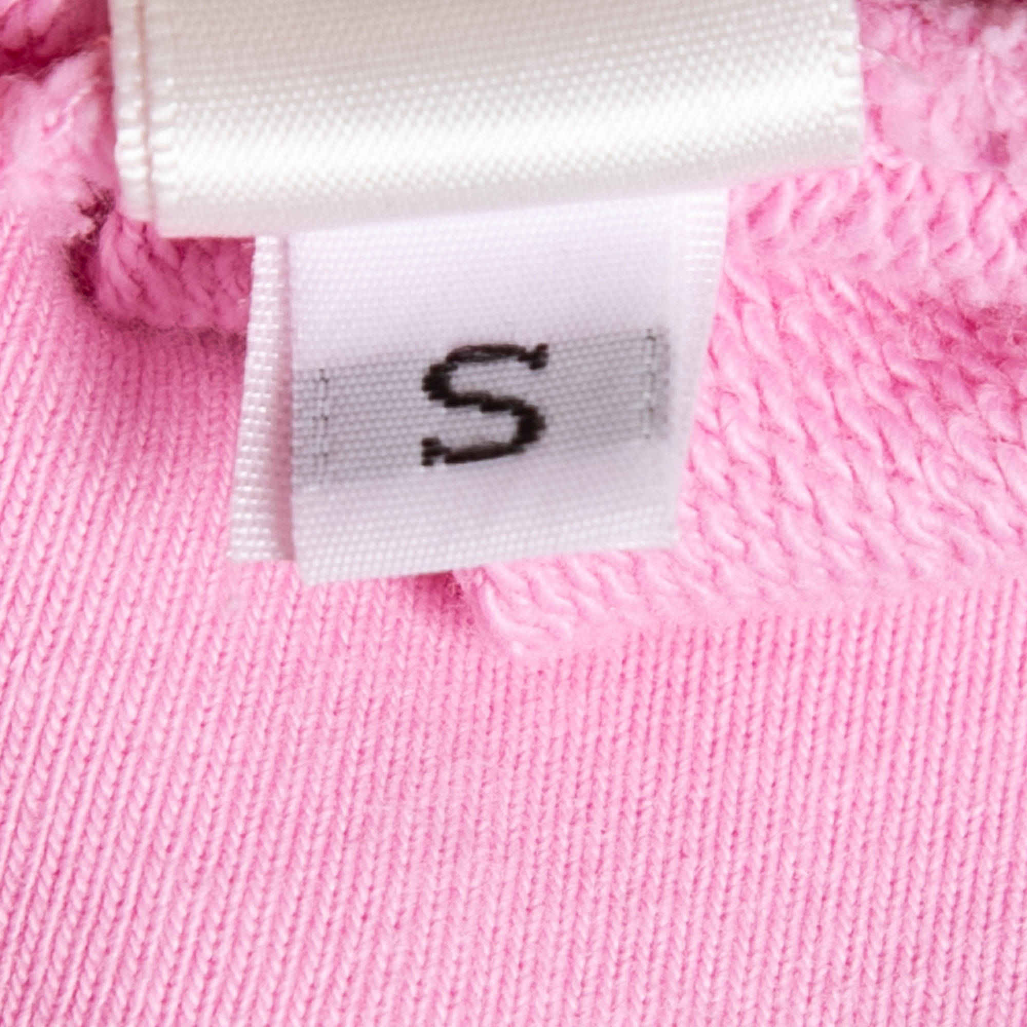 Cotton Citizen Pink Cotton Knit Crew Neck Cropped Sweatshirt S