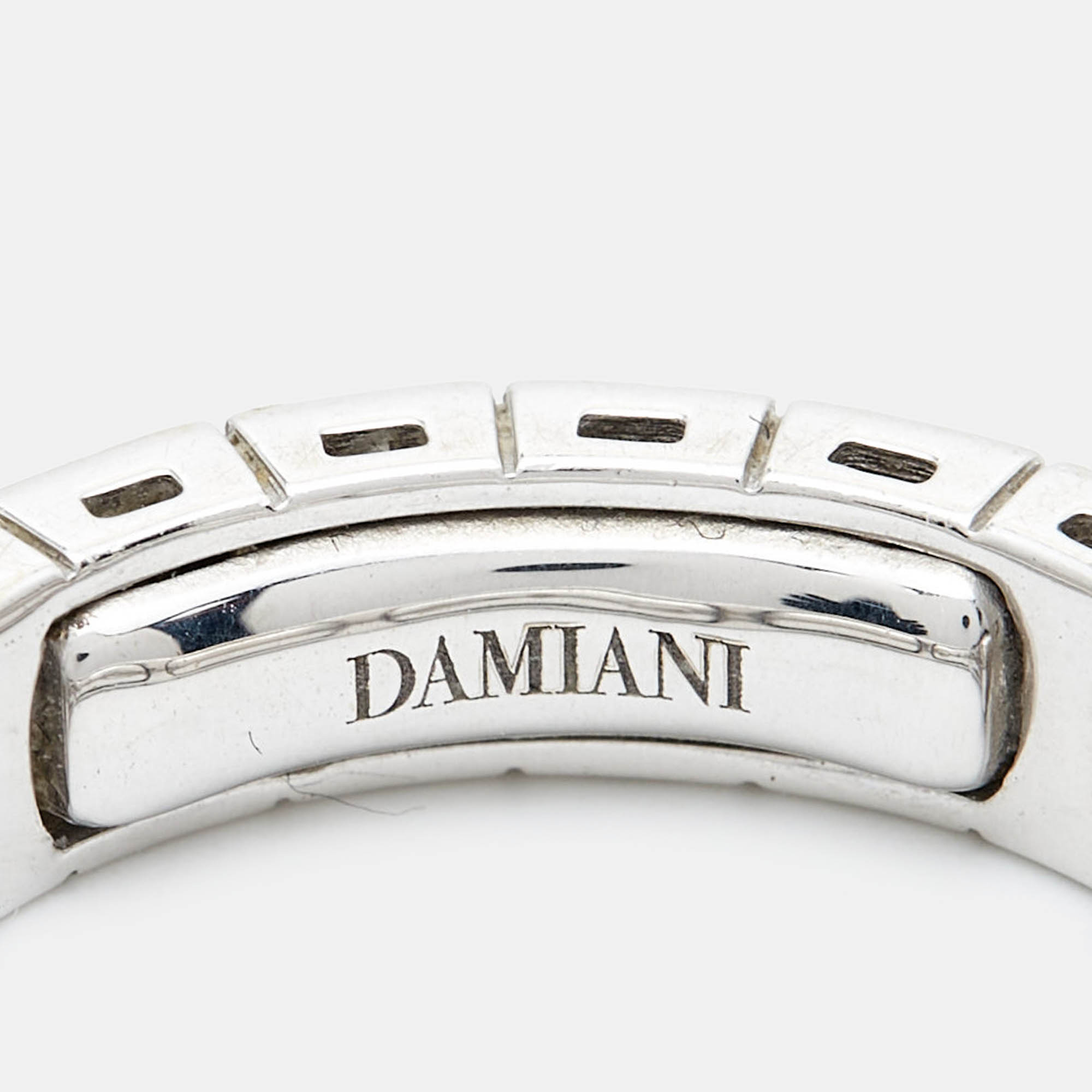 Damiani Belle Epoque Diamonds 18k White Gold Ring Size 62