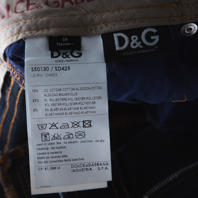 D&G Blue Denim Low Rise Regular Fit Jeans L