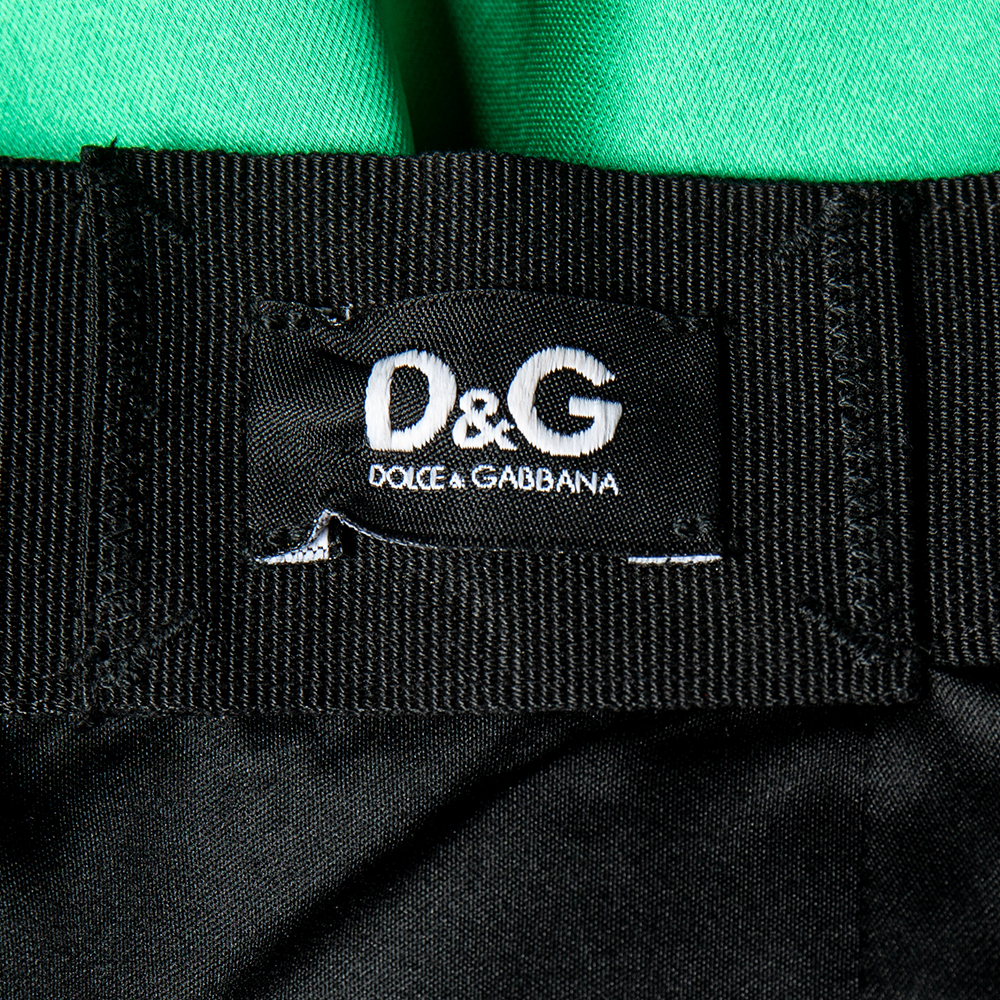 D&G Green Satin Mini Skirt M