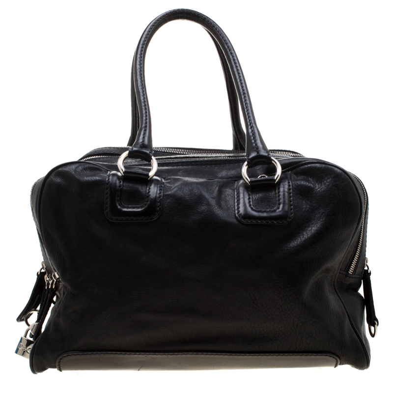 Image of D & G Black Leather Lily Satchel