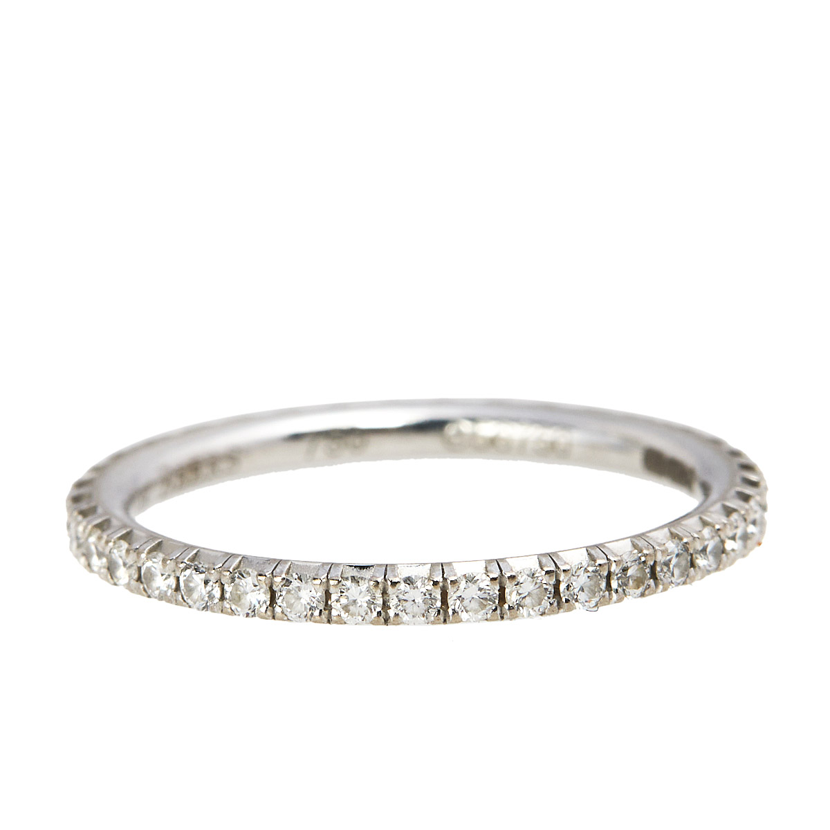 De Beers Aura Eternity Diamond 18K White Gold Ring Size 46