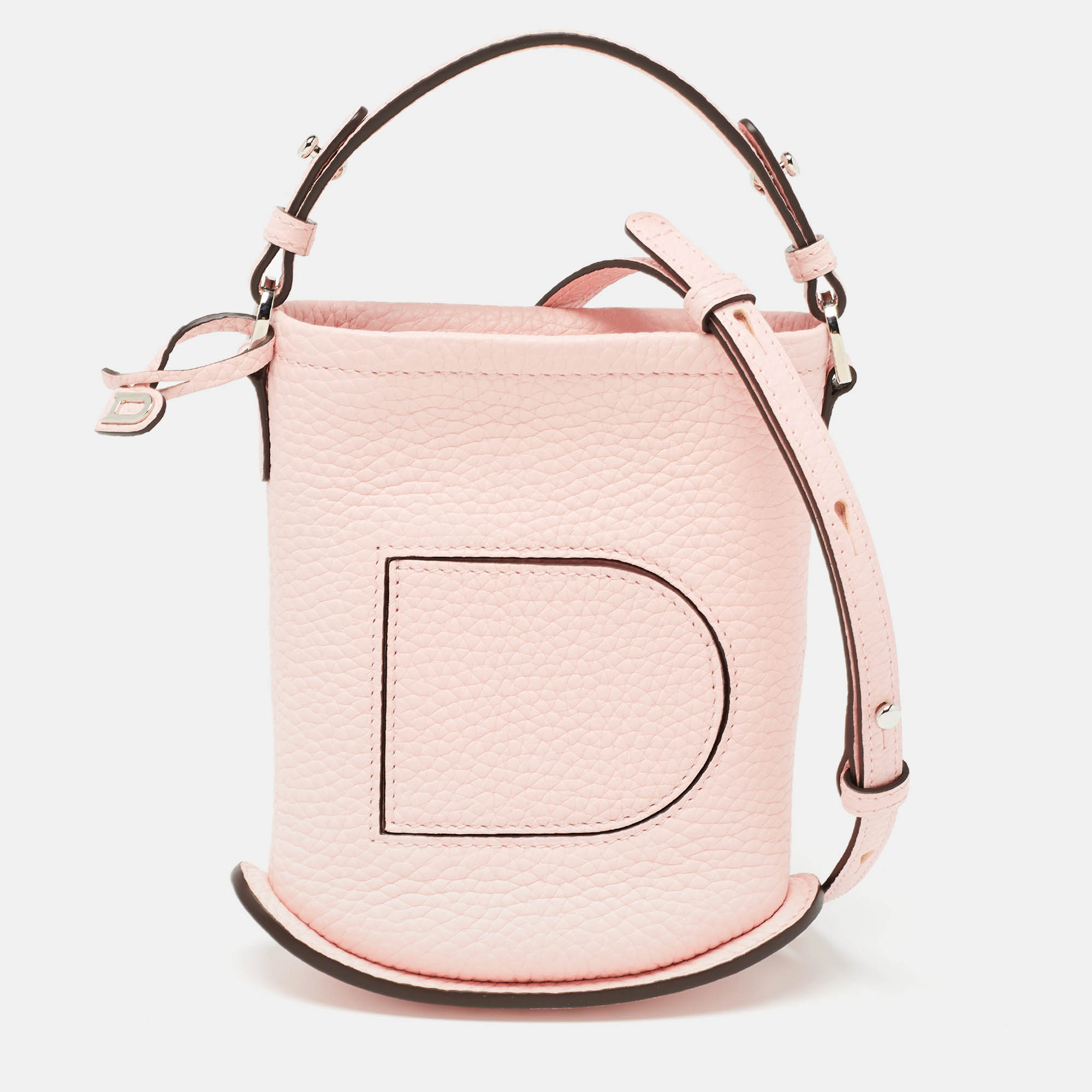 Delvaux pink leather pin toy bag