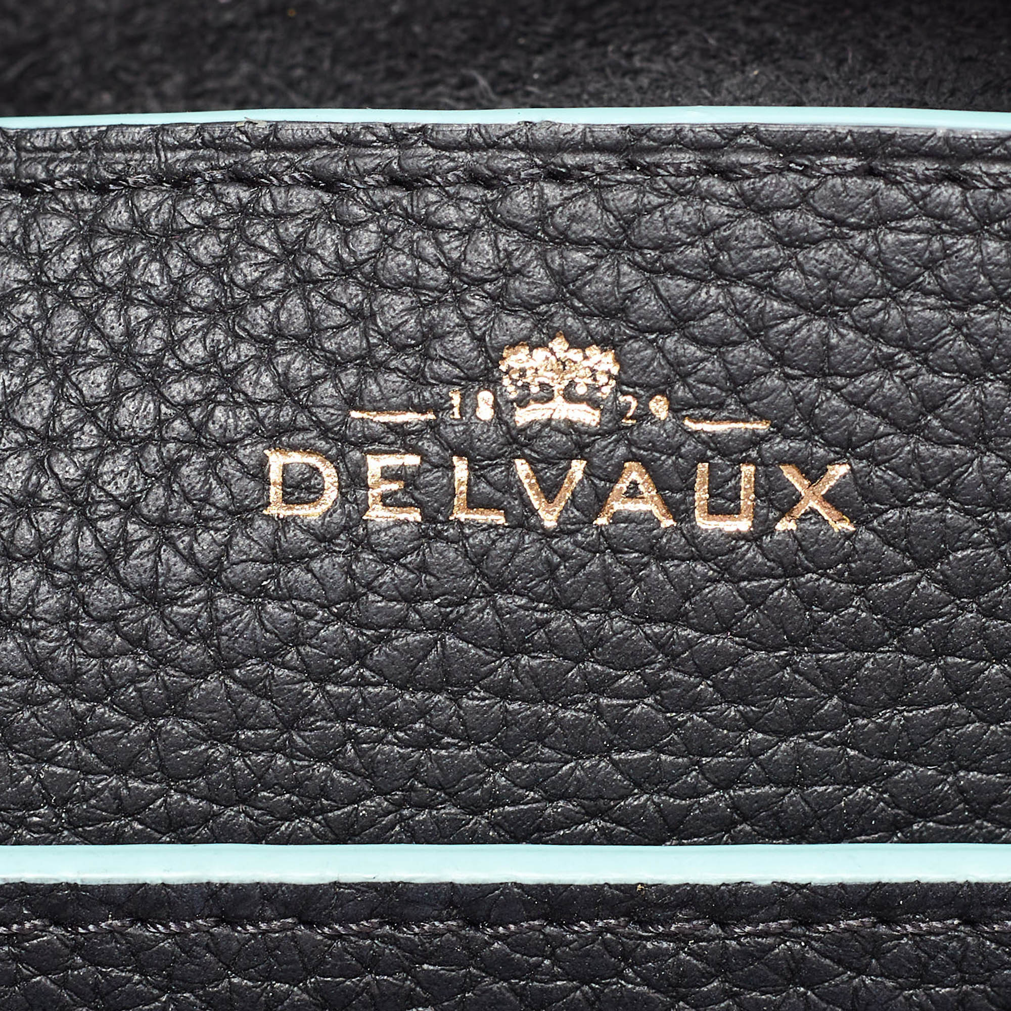 Delvaux Black Leather Mini Cool Box Shoulder Bag