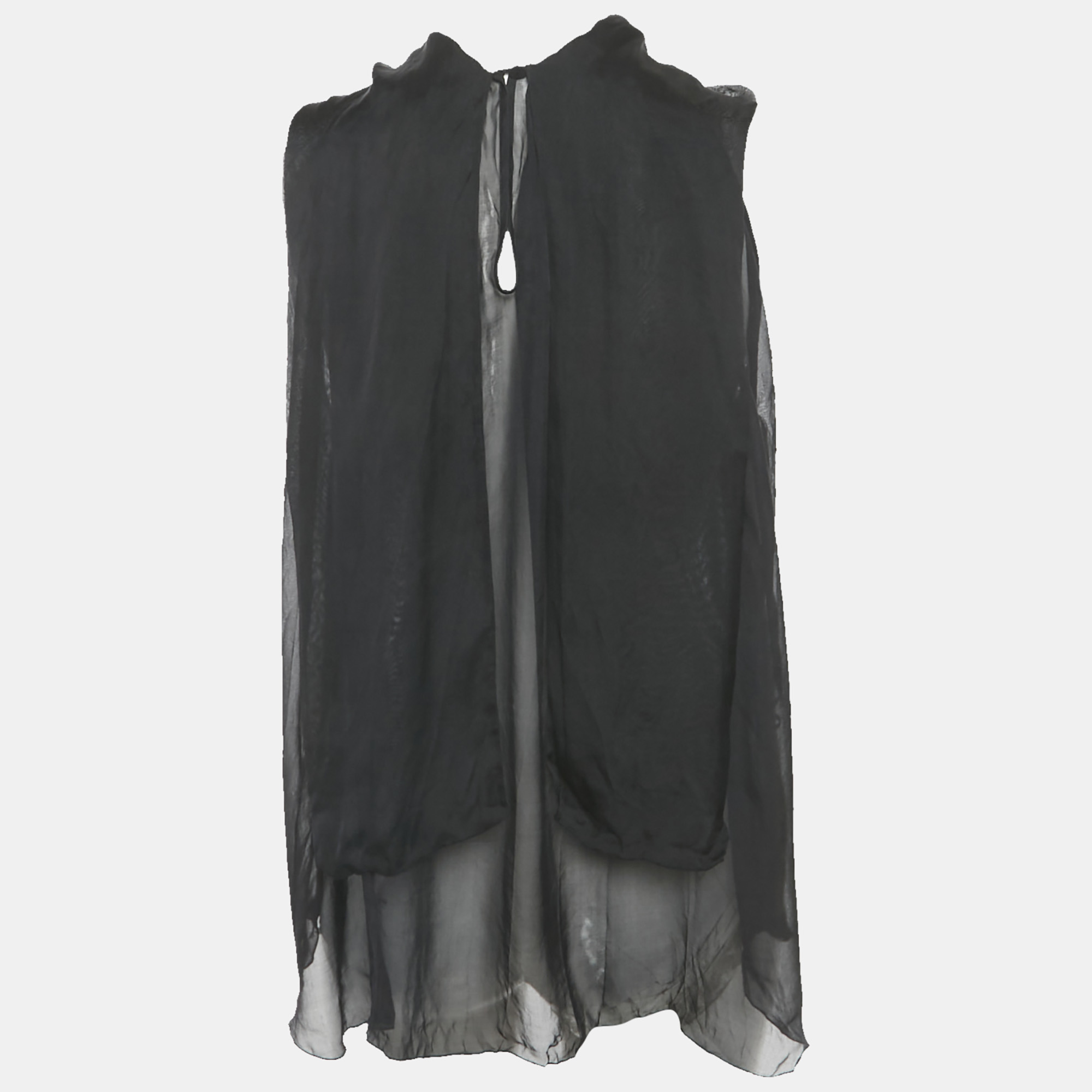 Crinkled Silk Sleeveless Top M - D&G - Modalova