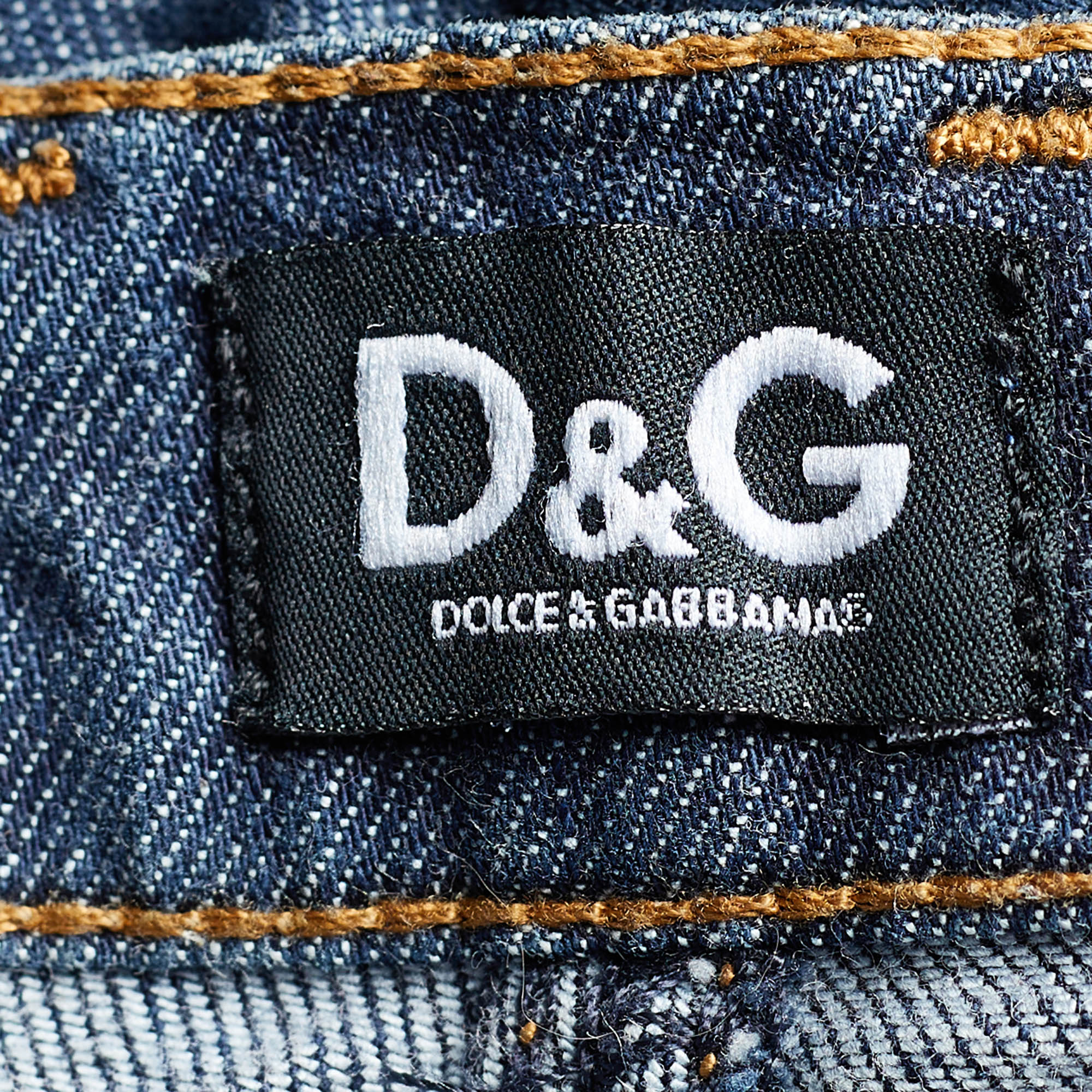 D&G Vintage Indigo Denim Straight Fit Jeans S