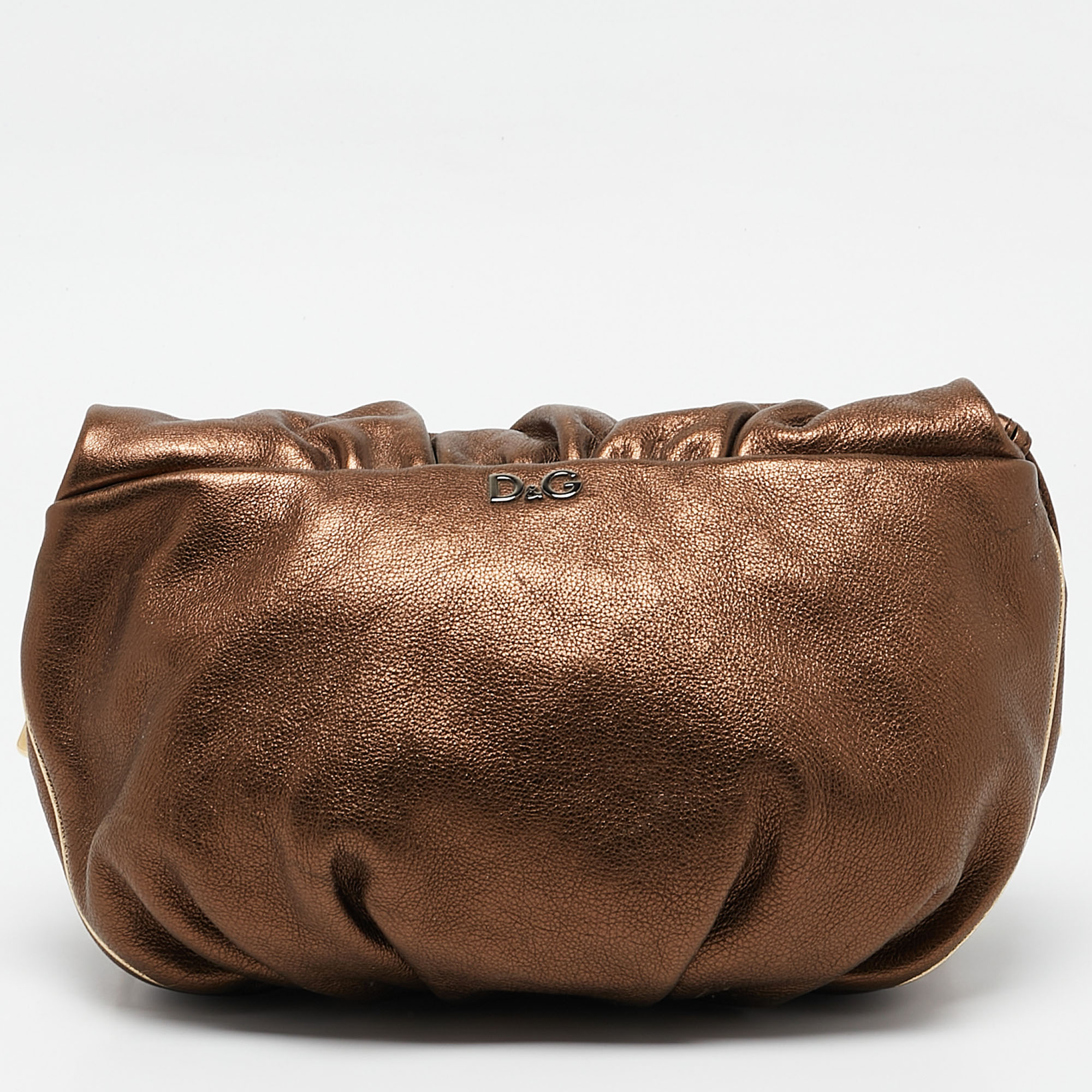 D&G Bronze Leather Vlada Shoulder Bag