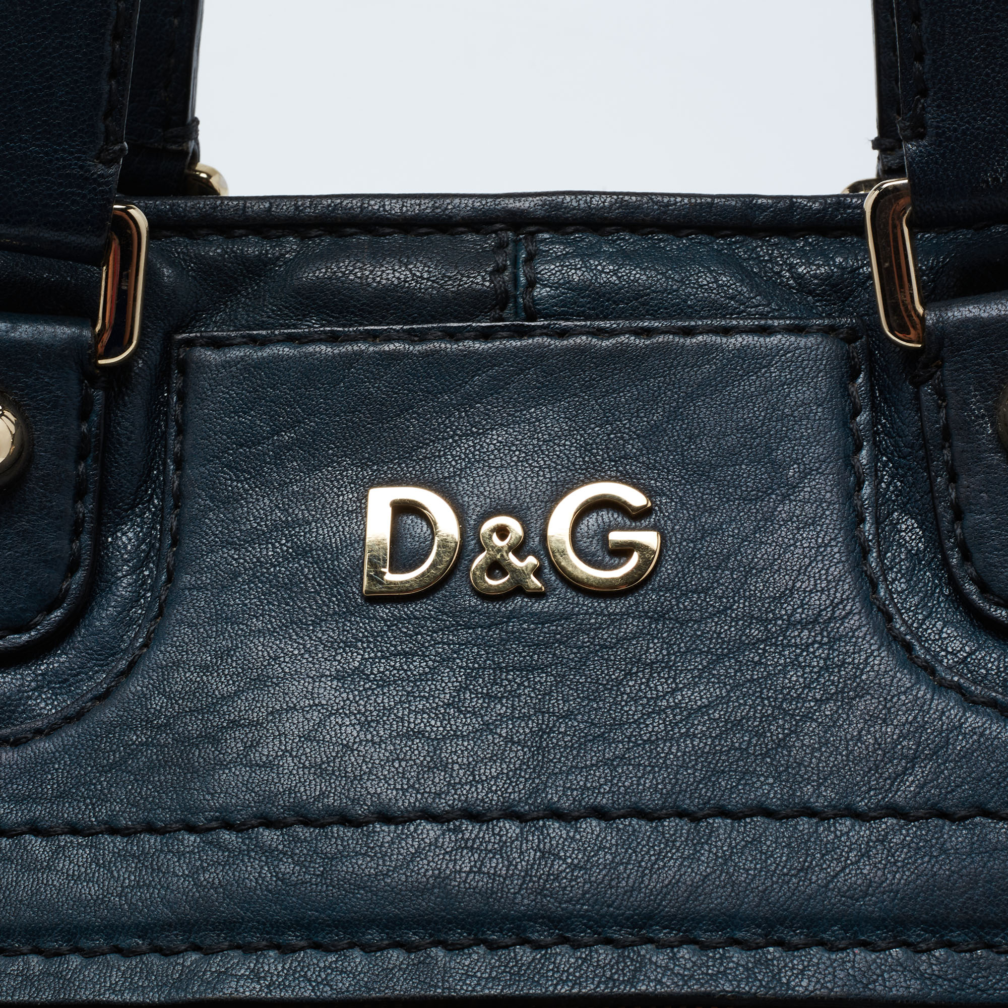 D&G Blue Leather Satchel