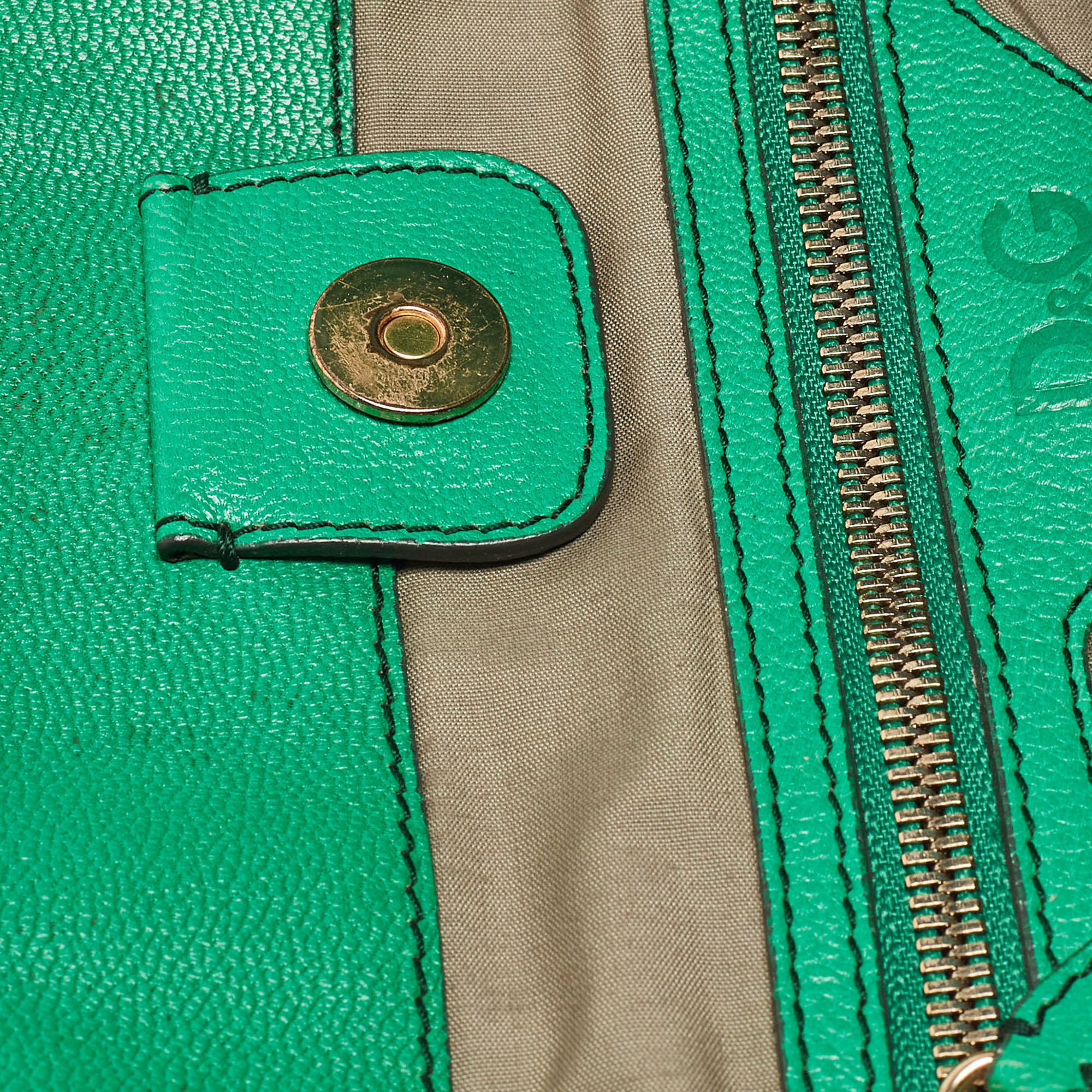 D&G Green Leather Ania Tote