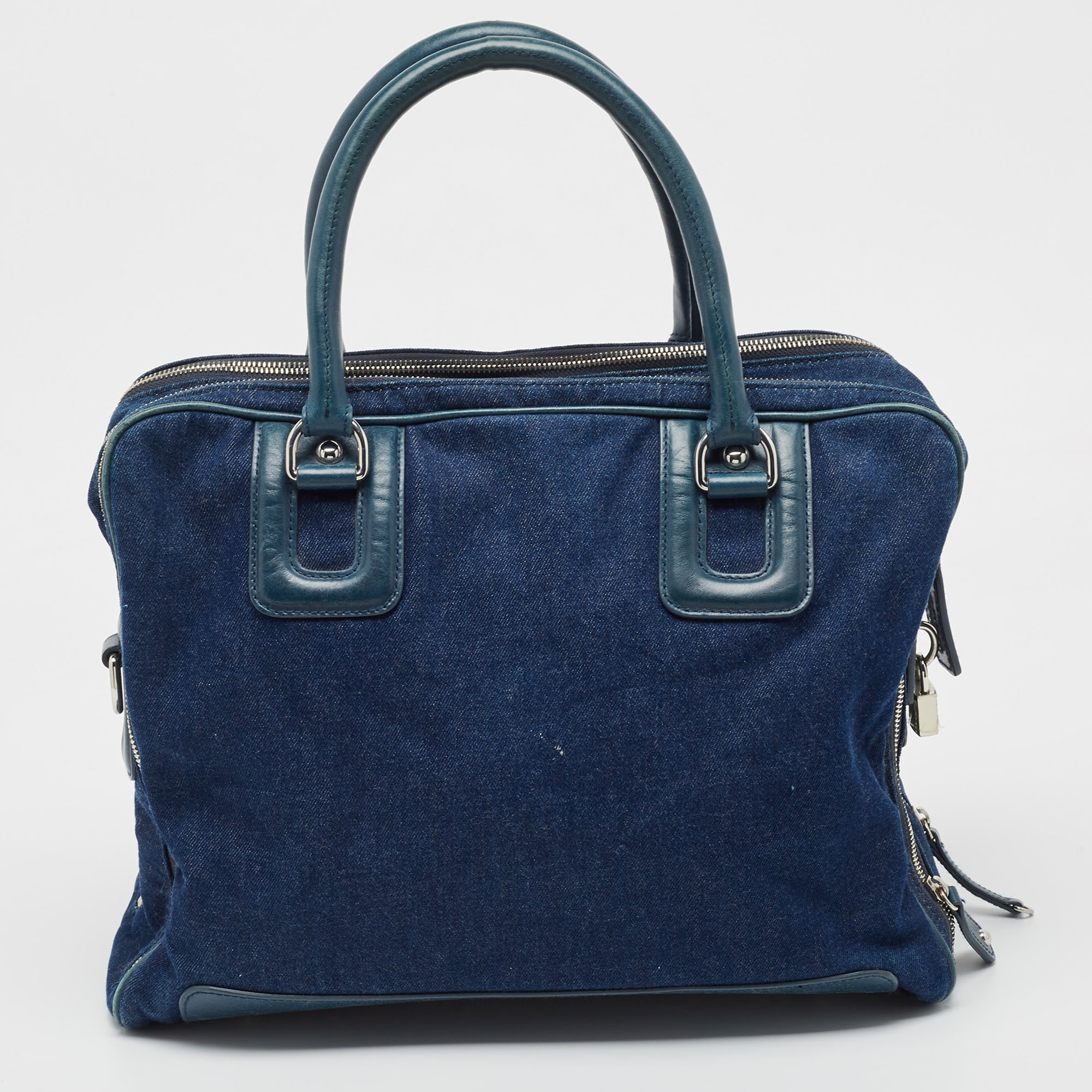 D&G Blue Denim And Leather Diaper Bag