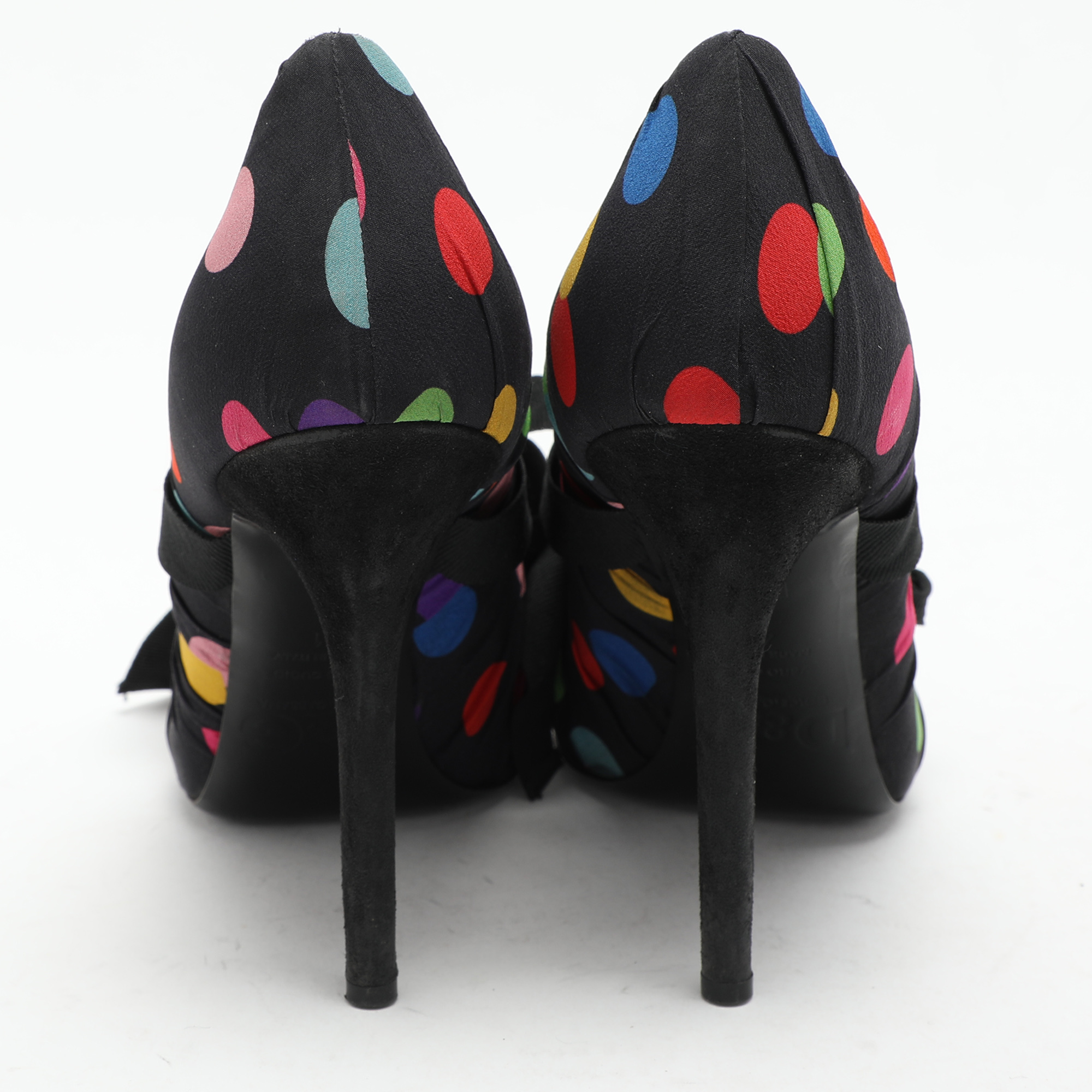 D&G Multicolor Fabric Peep Toe Pumps Size 41