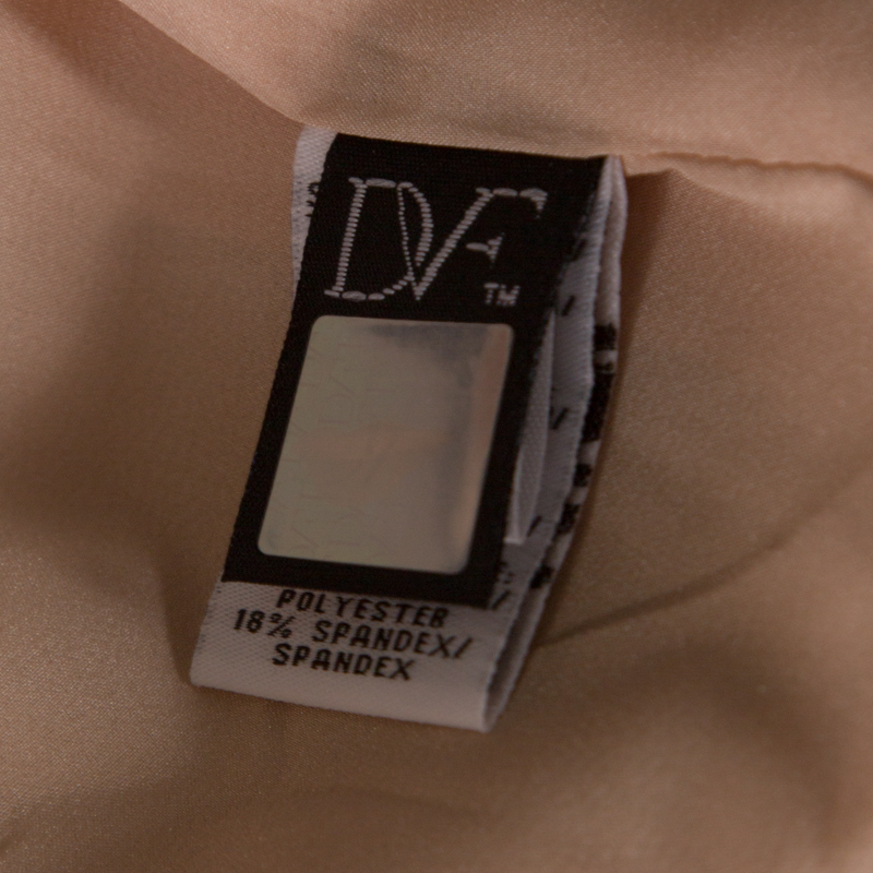 Diane Von Furstenberg Multicolor Crepe Creme Brulee Open Front Feriha Blazer M