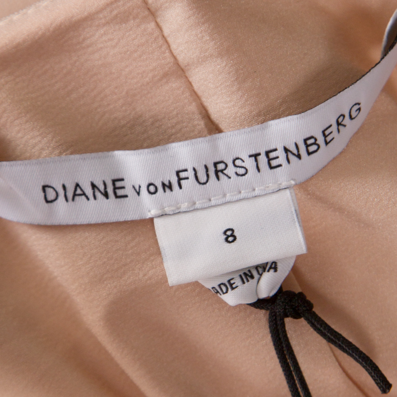 Diane Von Furstenberg Multicolor Crepe Creme Brulee Open Front Feriha Blazer M