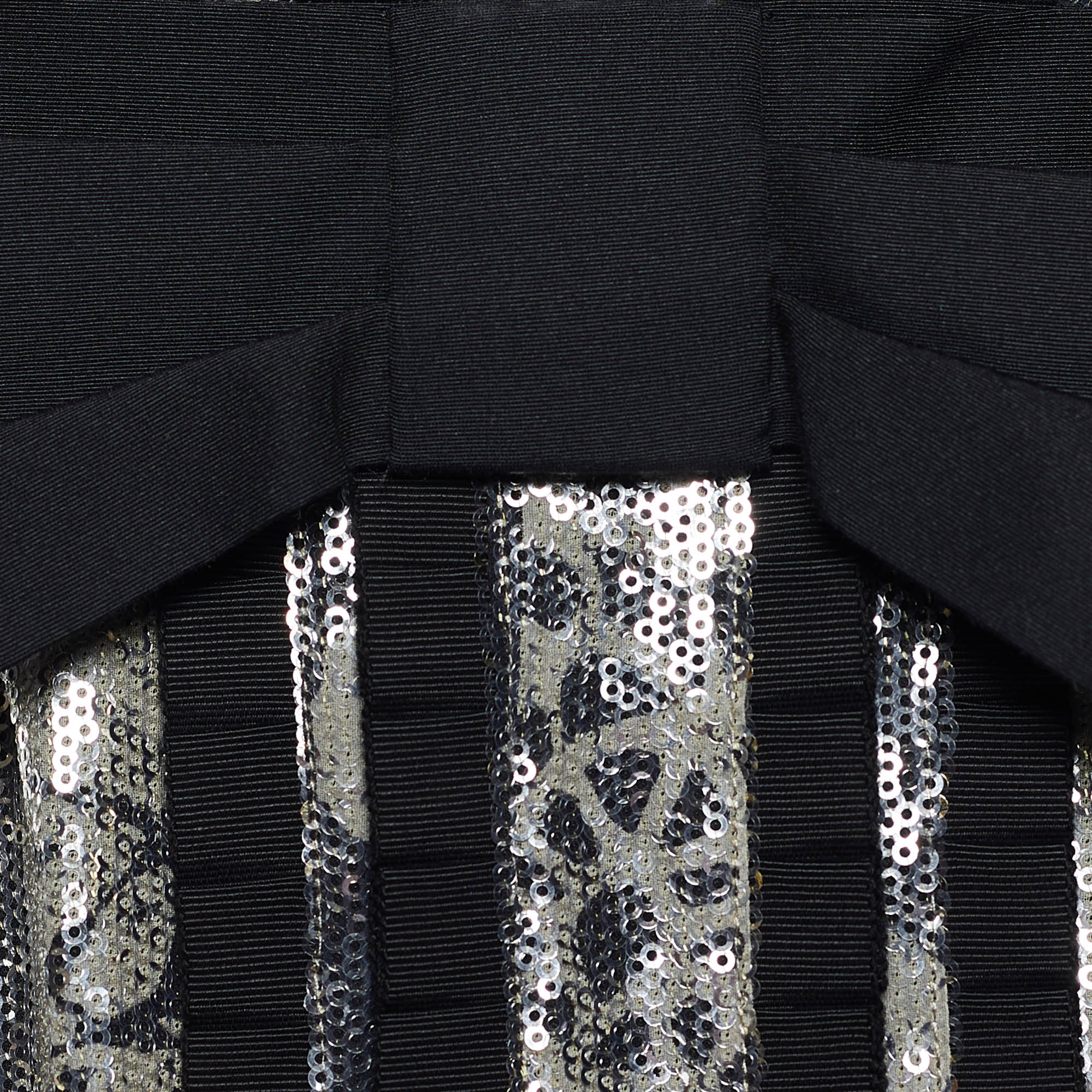 Diane Von Furstenberg Grey Sequined Ariba Bodycon Dress S