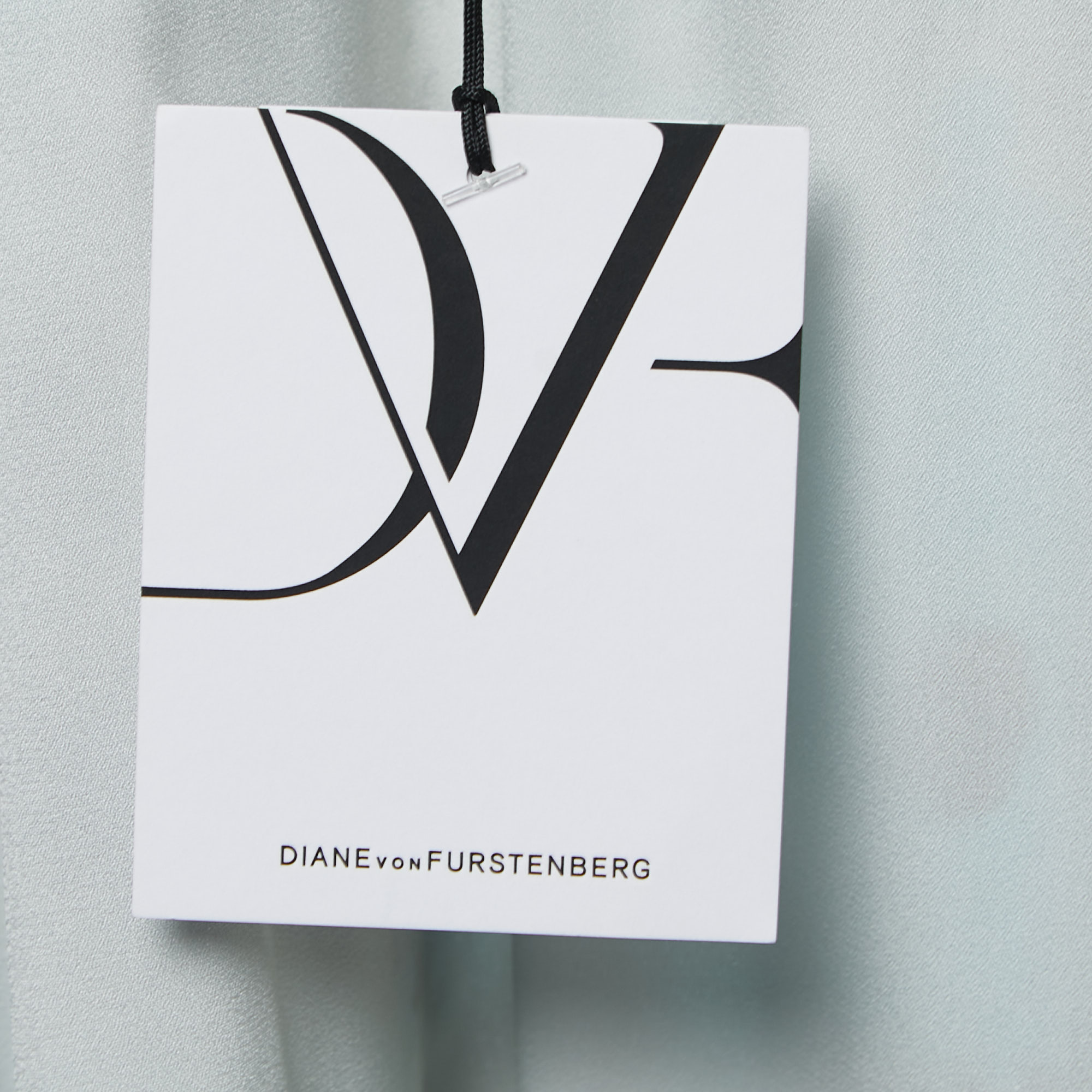 Diane Von Furstenberg Blue Met Dot Silk Mini Wrap Dress L