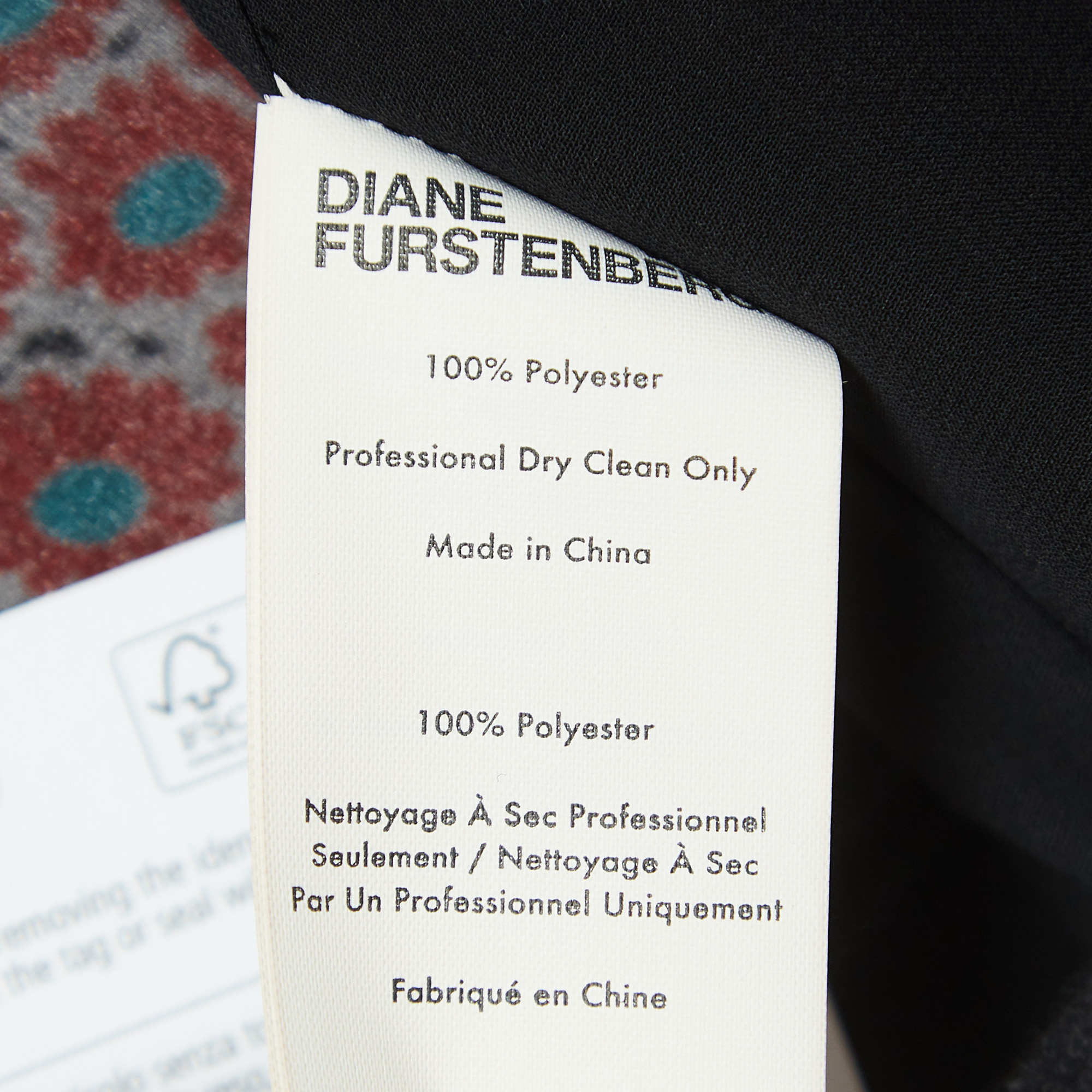 Diane Von Furstenberg Black/Multicolor Floral Printed Crepe Wrap Skirt M