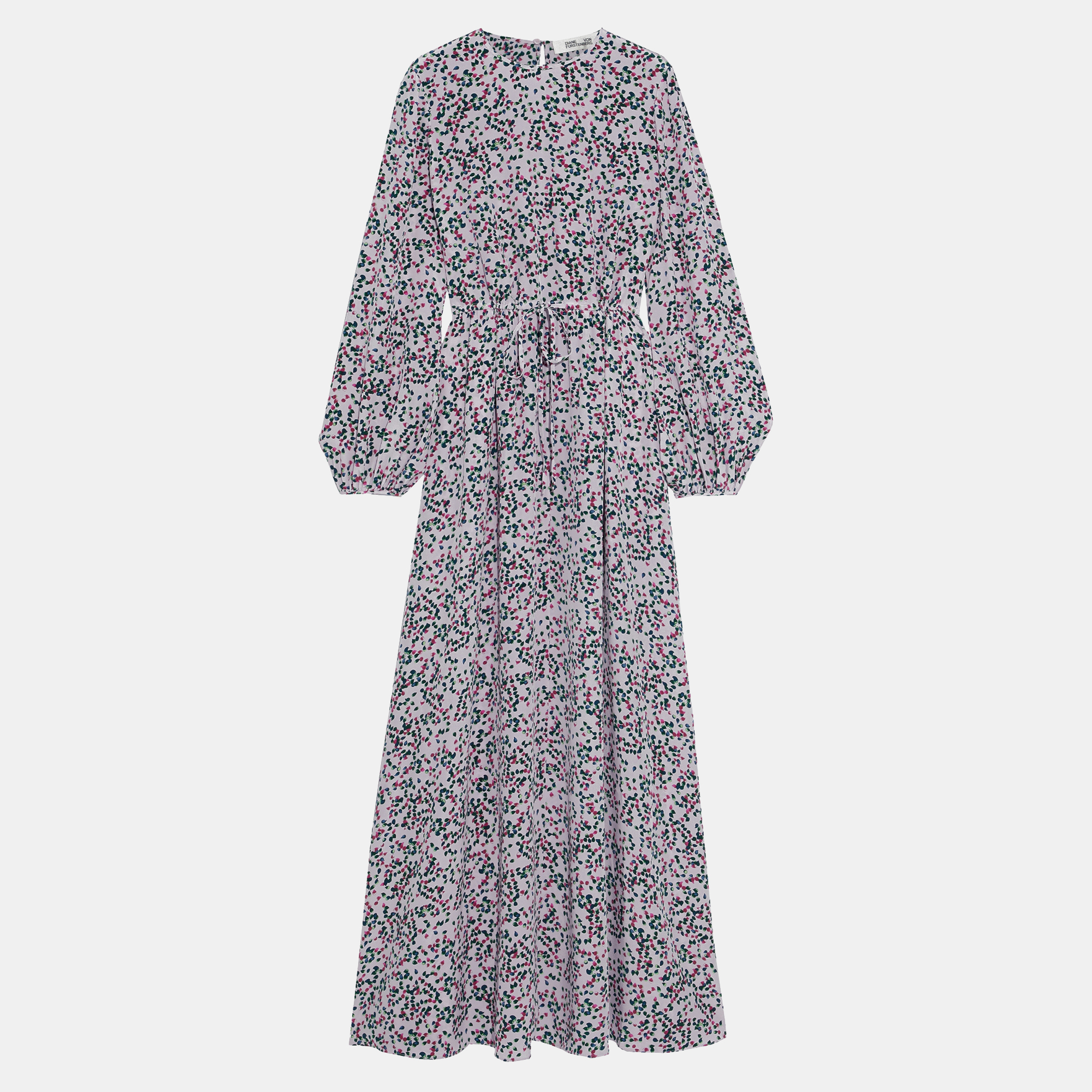 Diane von furstenberg silk maxi dress 10