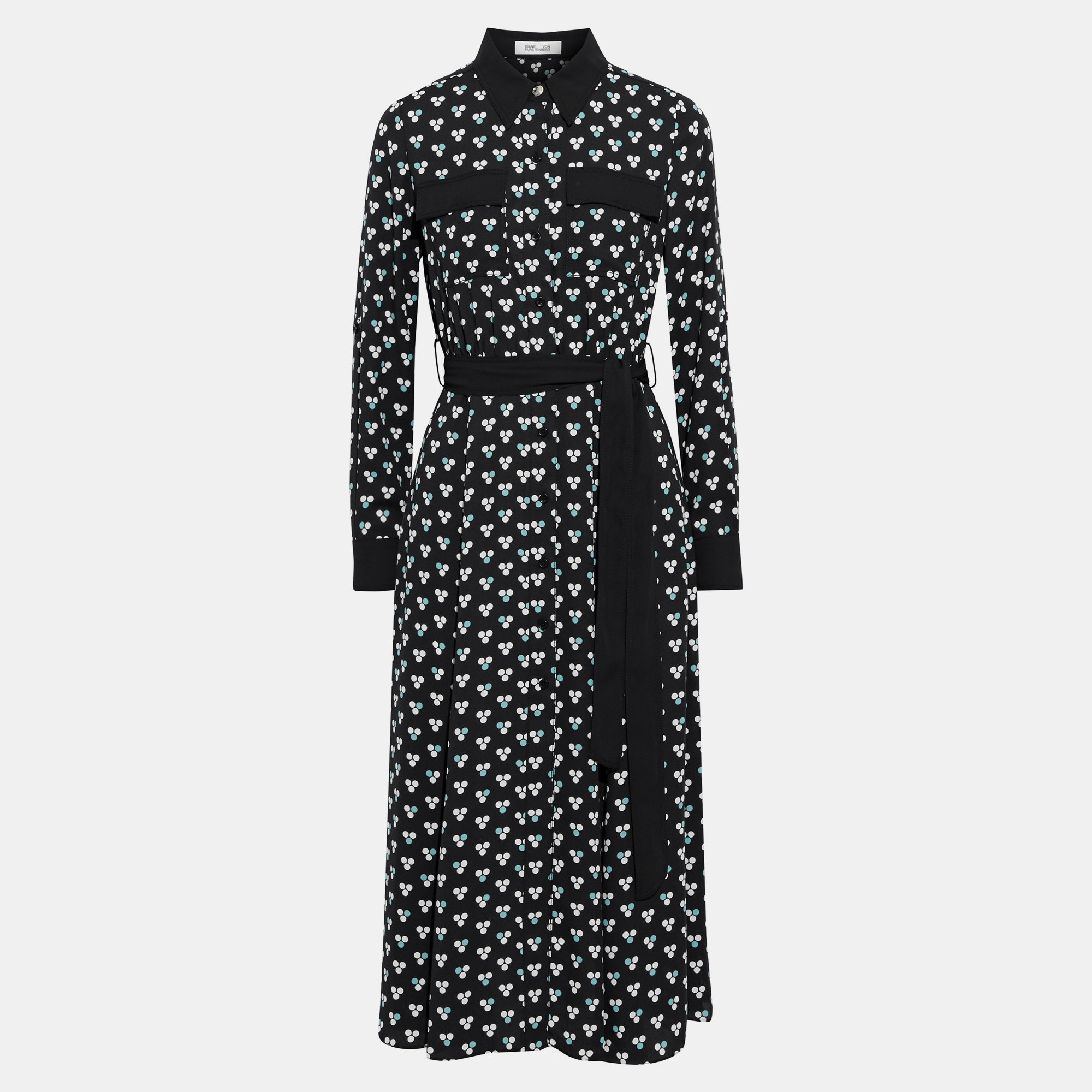 Diane von furstenberg polyester midi dress m
