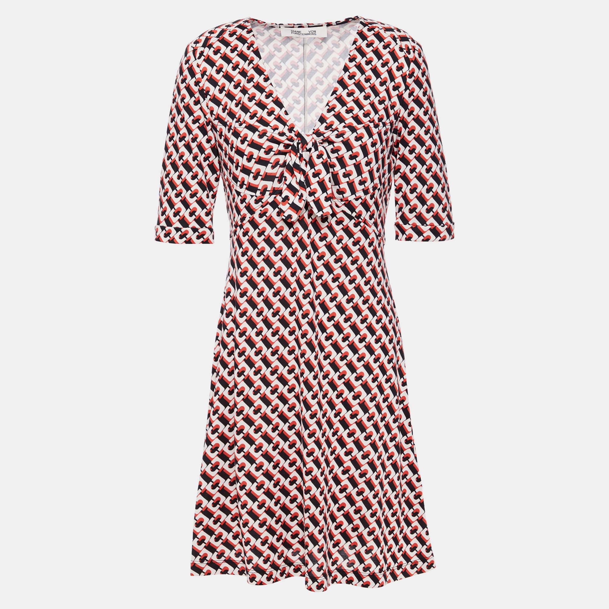Diane von furstenberg silk mini dress xl