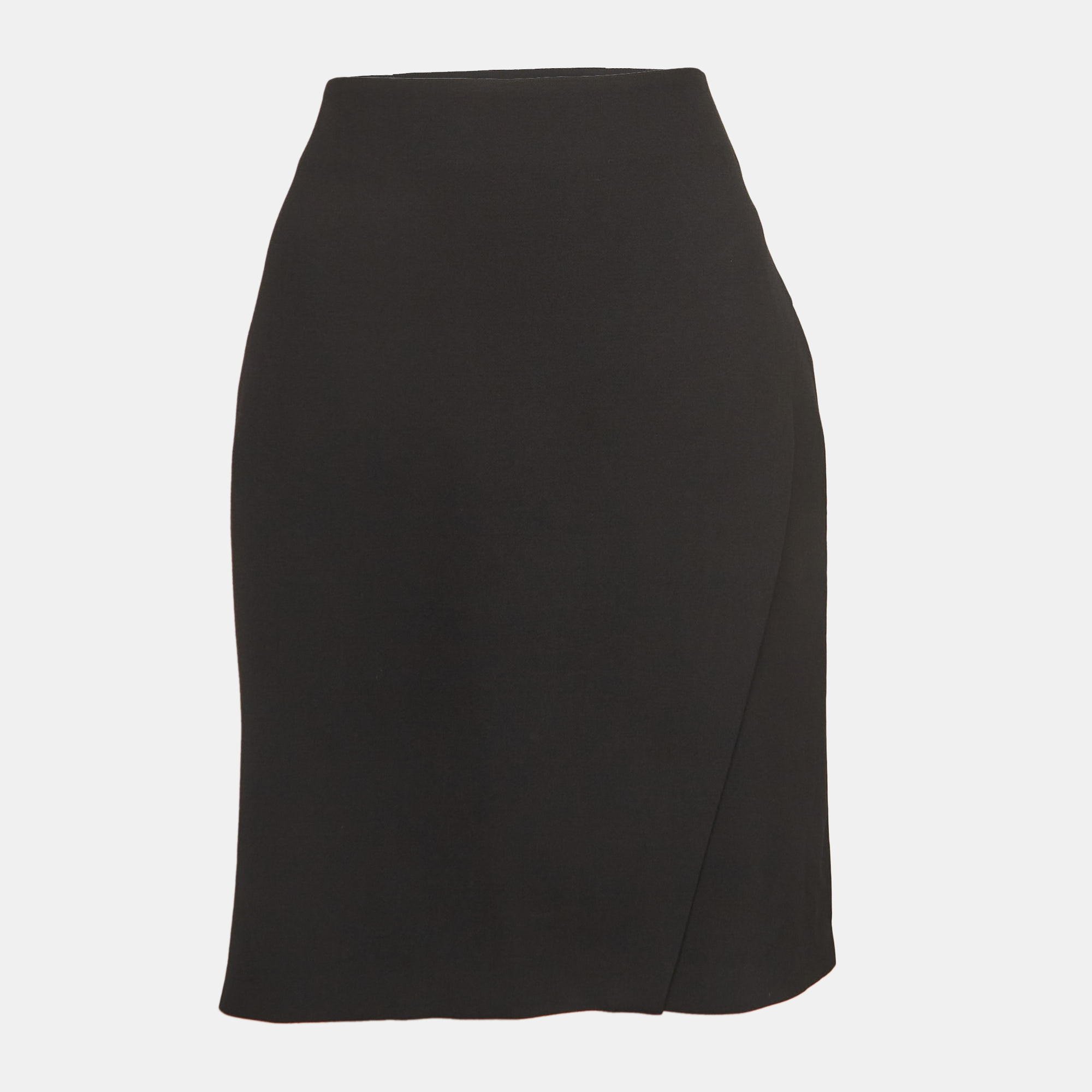Diane Von Furstenberg Black Stretch Crepe Pencil Skirt M