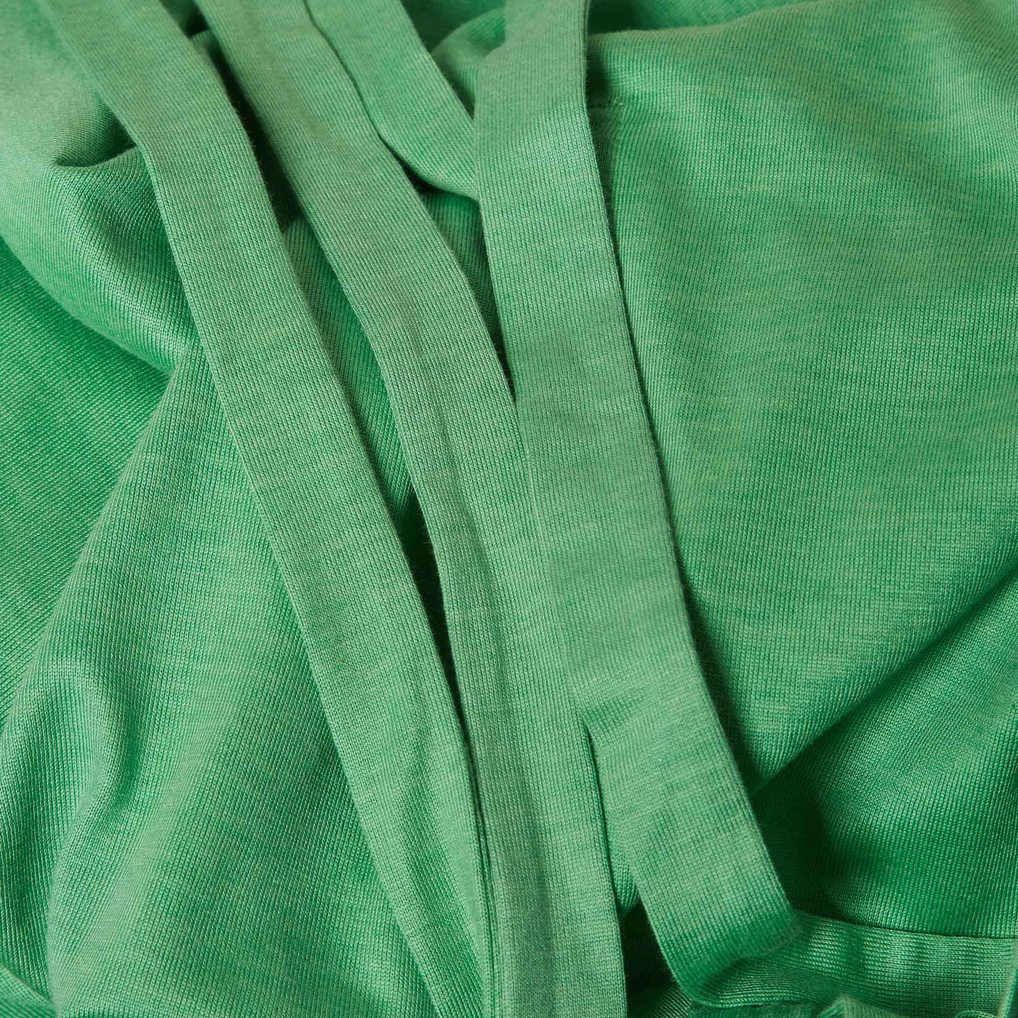 Diane Von Furstenberg Green Silk & Cotton Knit Wrap Dress XS