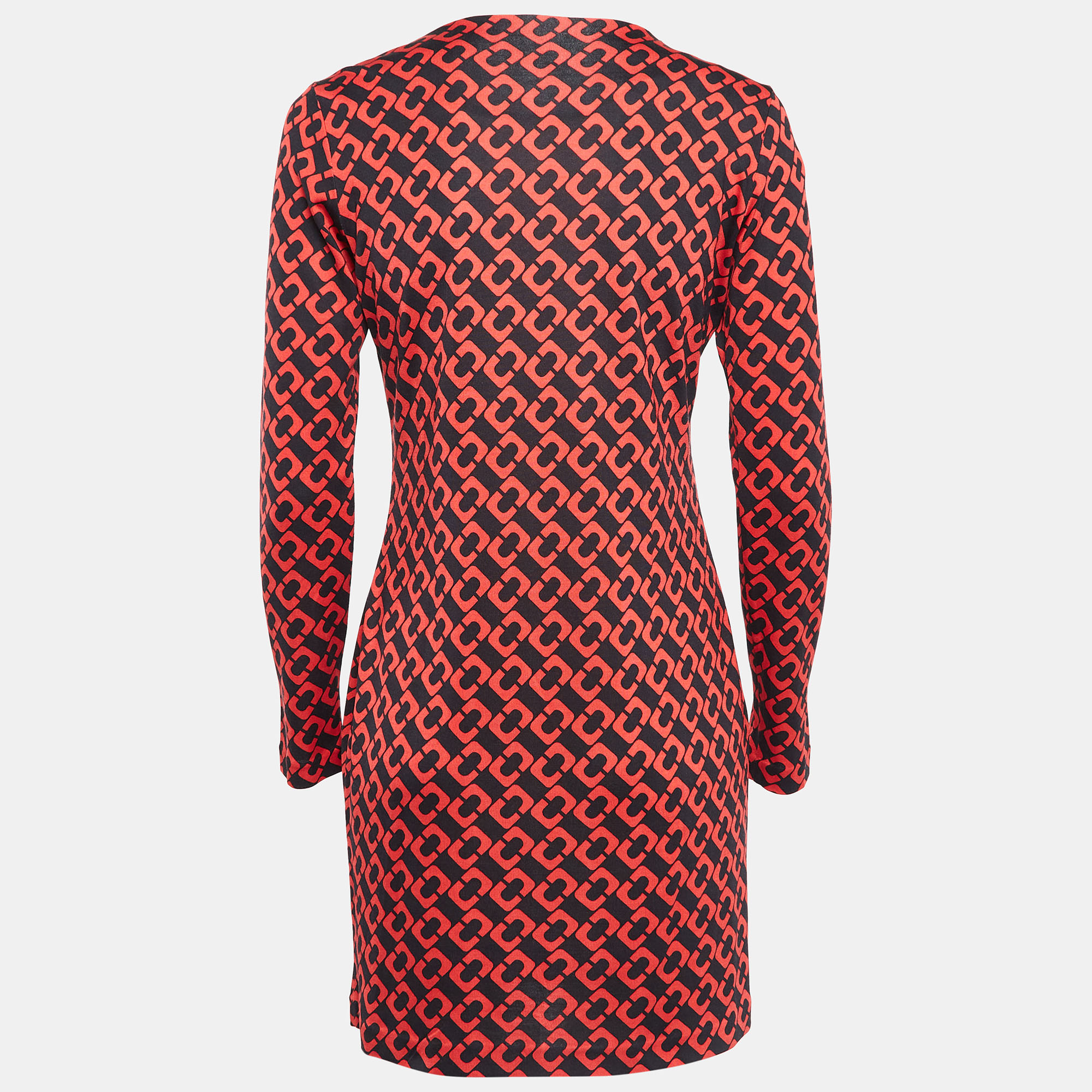 Diane Von Furstenberg Red Printed Silk Jersey Mini Dress M