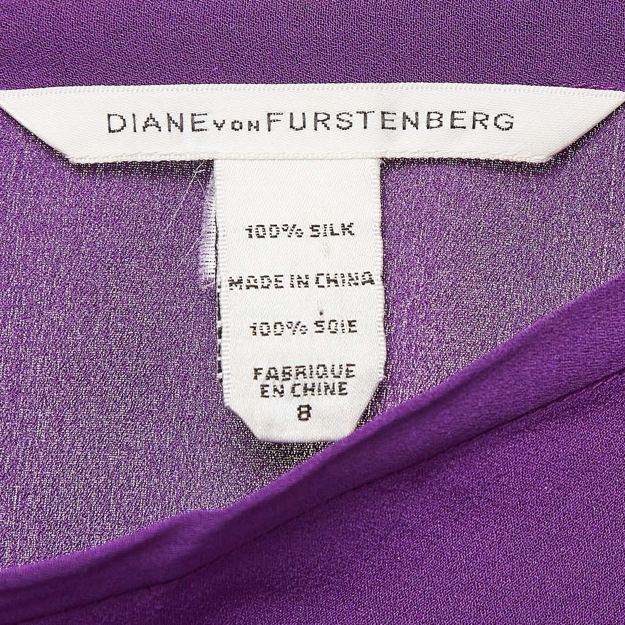 Diane Von Furstenberg Purple Midi Skirt M