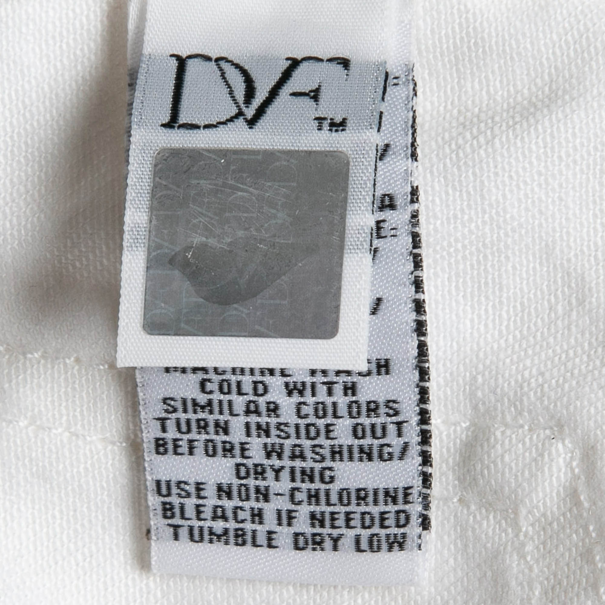 Diane Von Furstenberg White Logo Print Denim Jeans M Waist 30