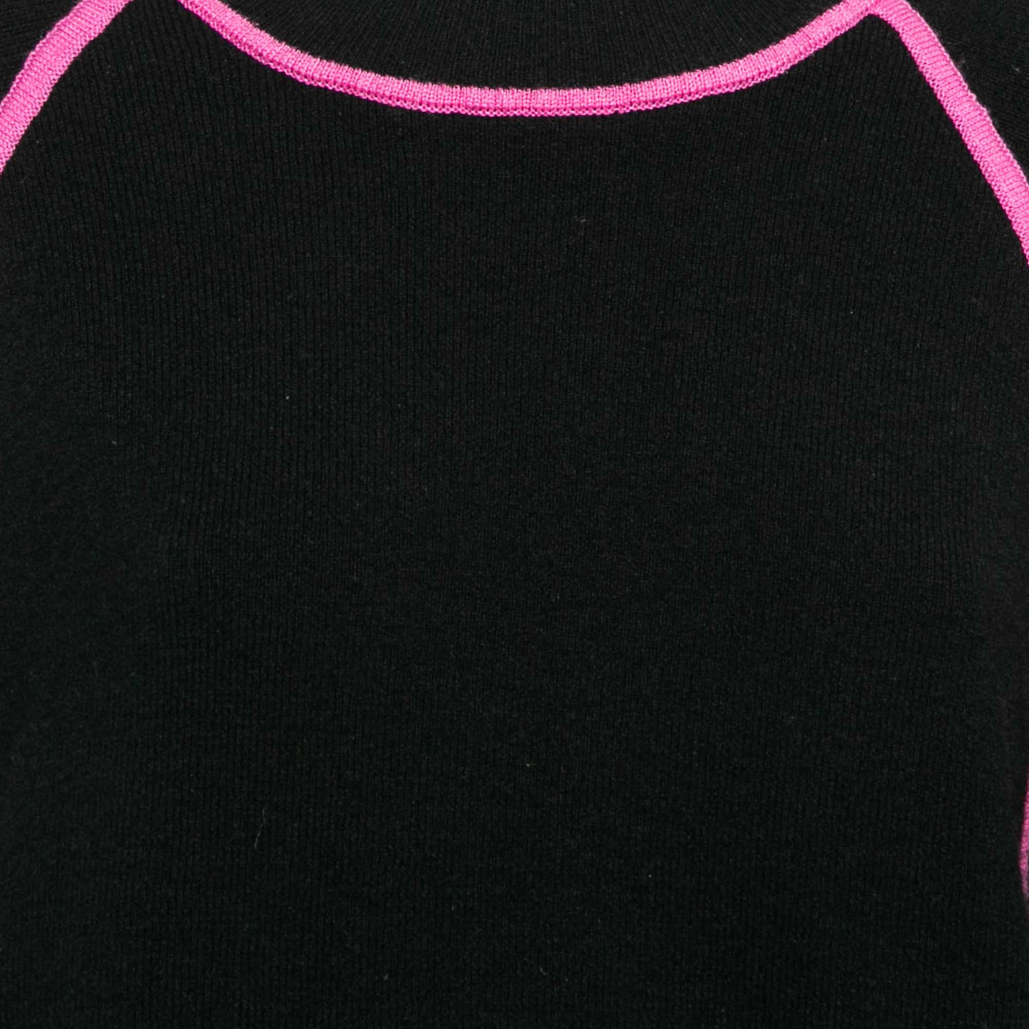 Diane Von Furstenberg Black Wool Rhlyee Jumper L